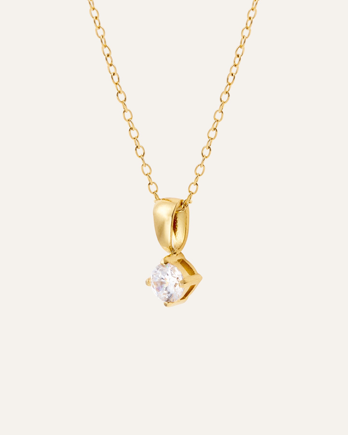 Jolie Gold Necklace - White