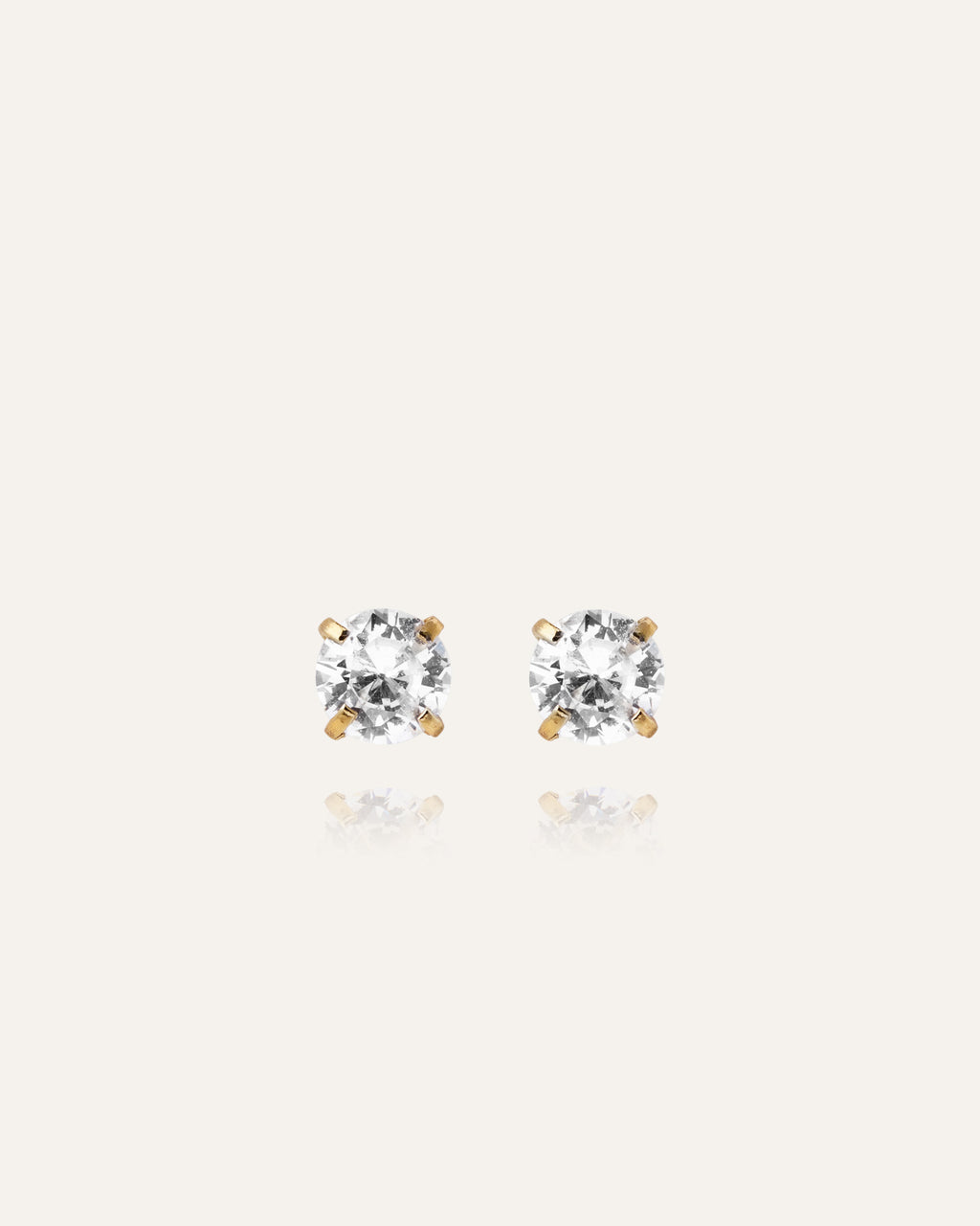 Jolie White Medium Studs