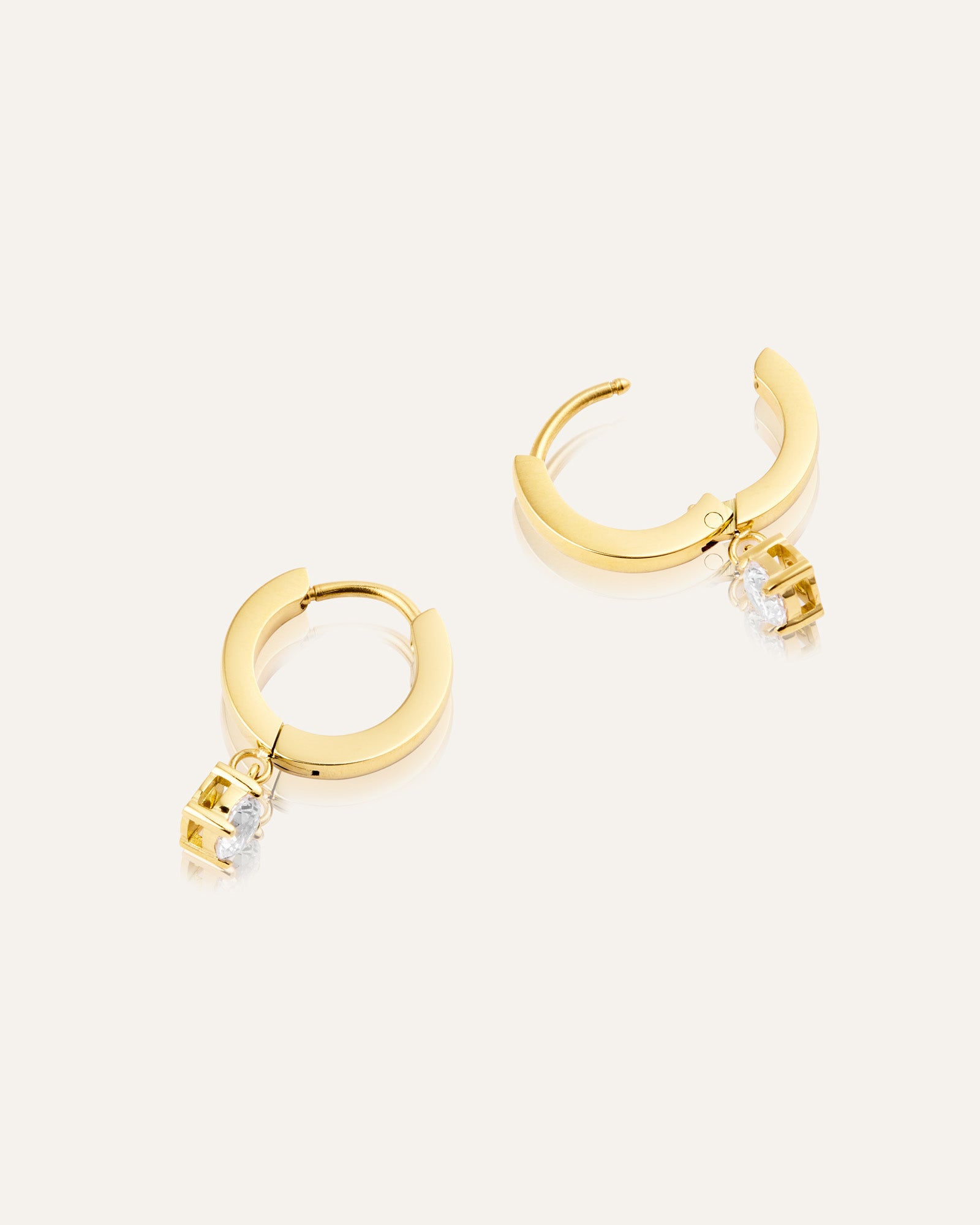 Jolie White Hoops