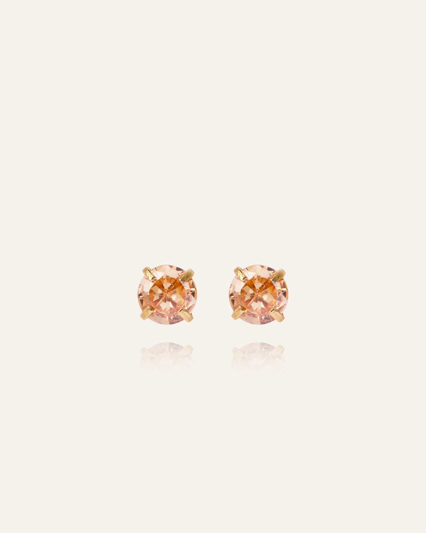 Jolie Gold Medium Studs - Champagne