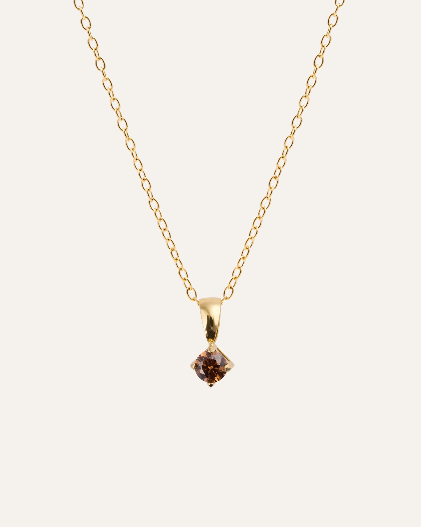 Jolie Gold Necklace - Coffee