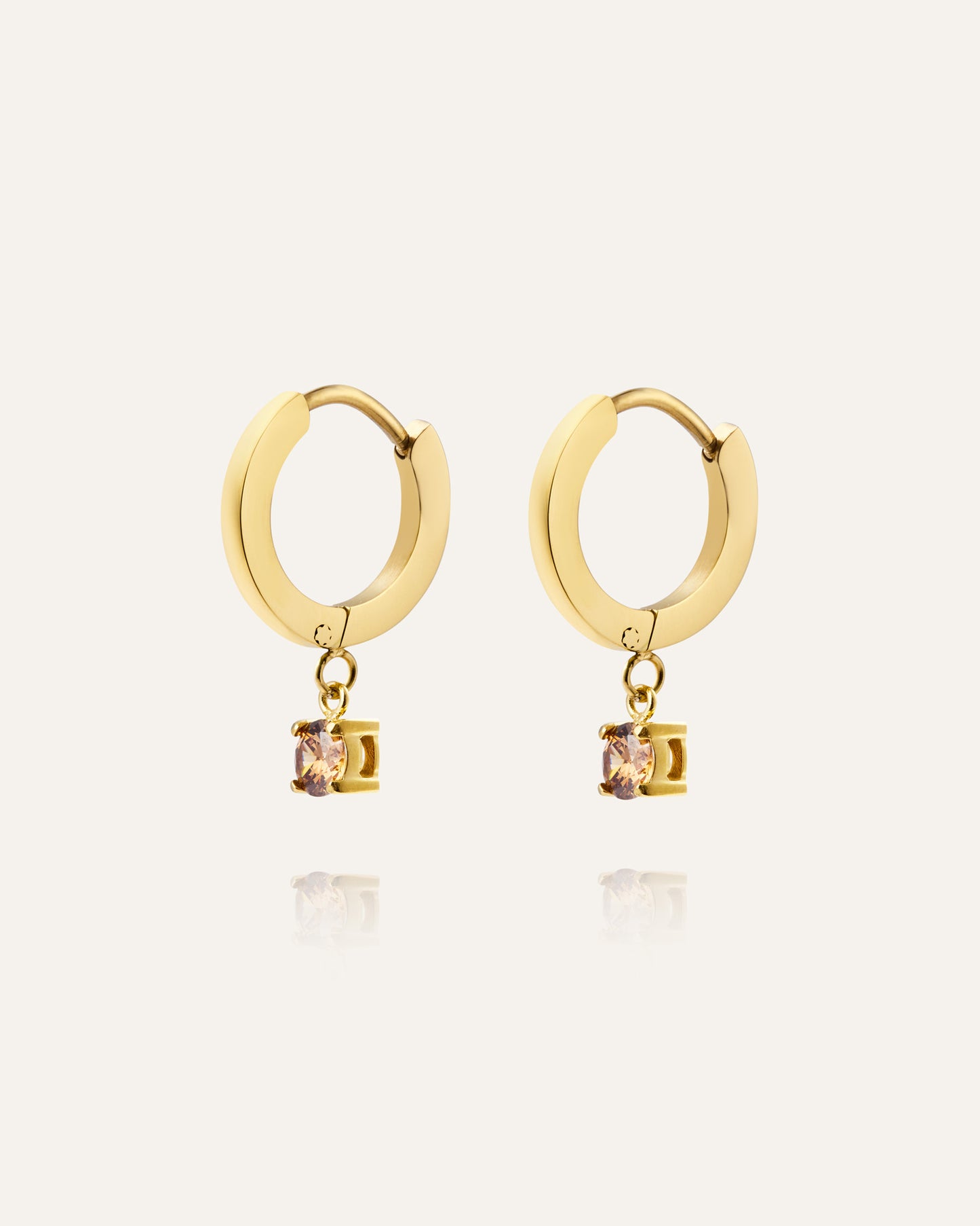 Jolie Gold Hoops - Coffee