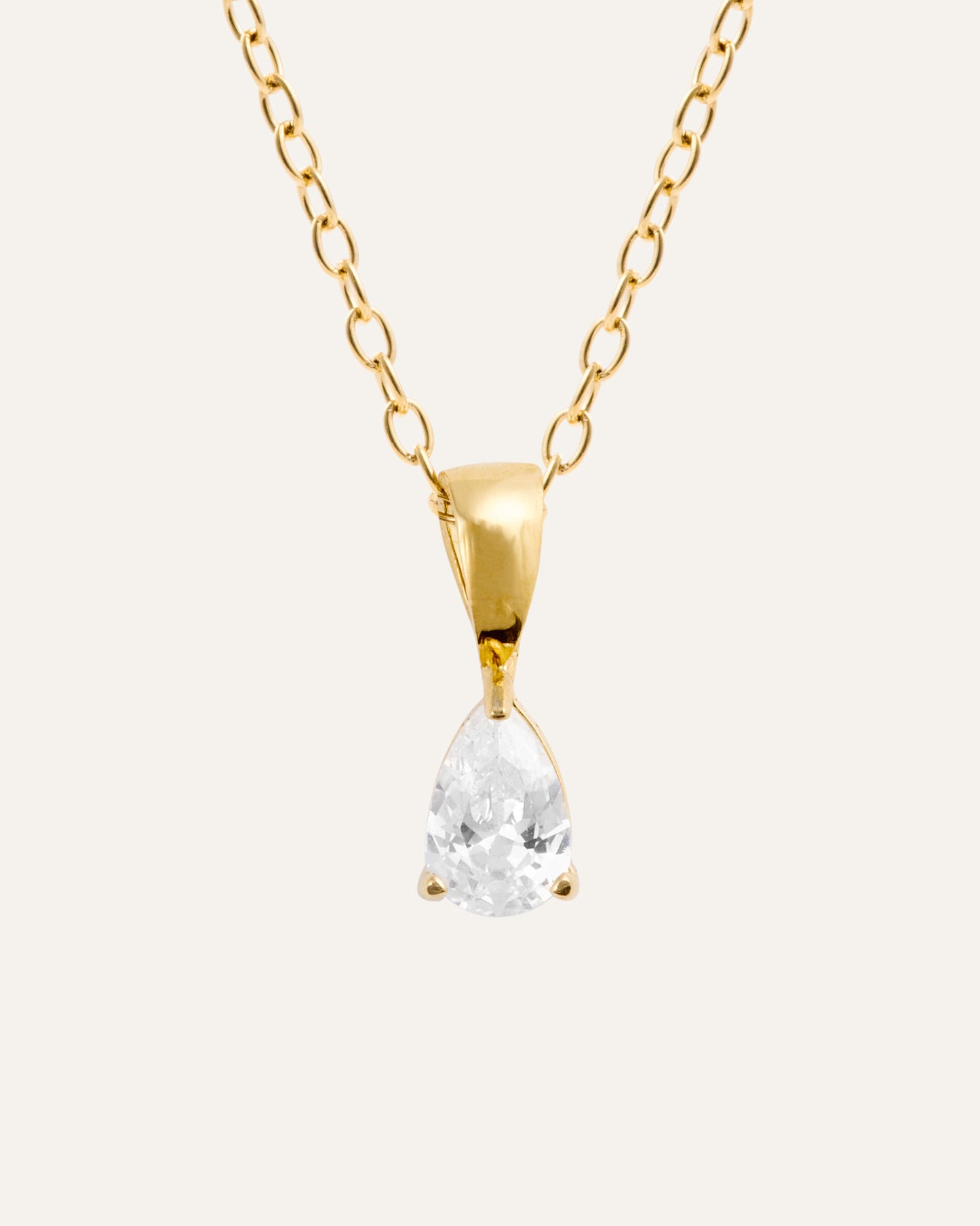 Belle Gold Necklace - White