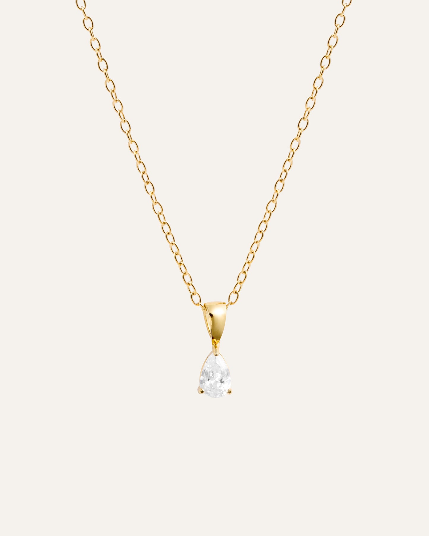 Belle Gold Necklace - White