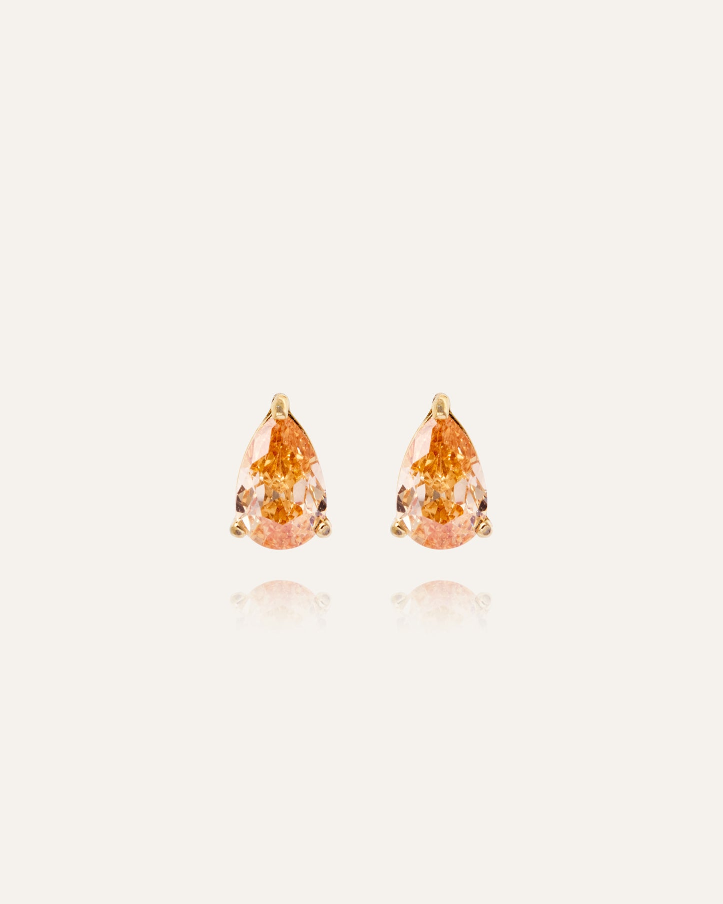 Belle Gold Medium Studs - Champagne