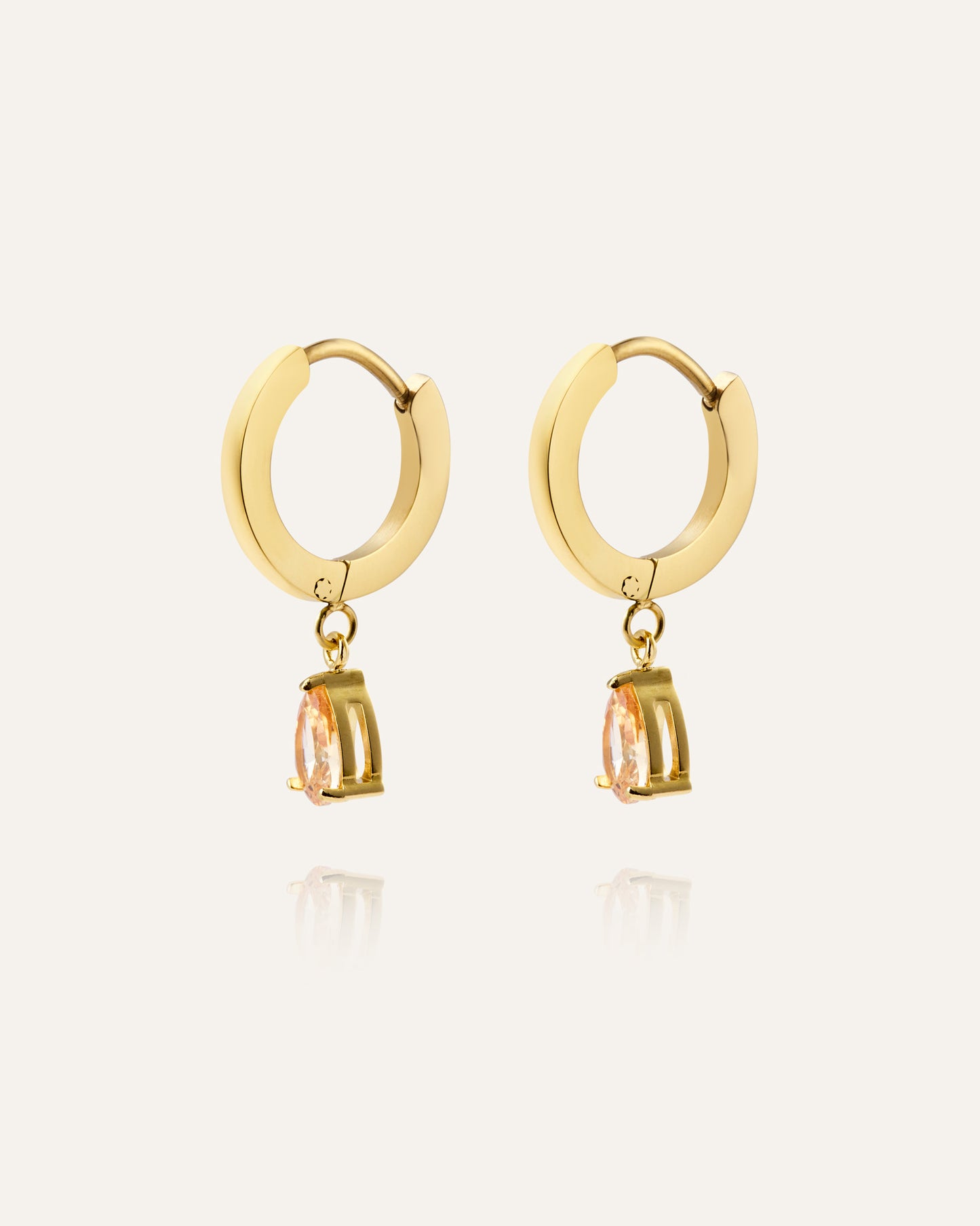 Belle Gold Hoops - Champagne