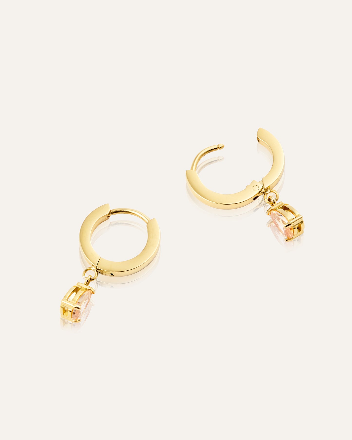 Belle Gold Hoops - Champagne