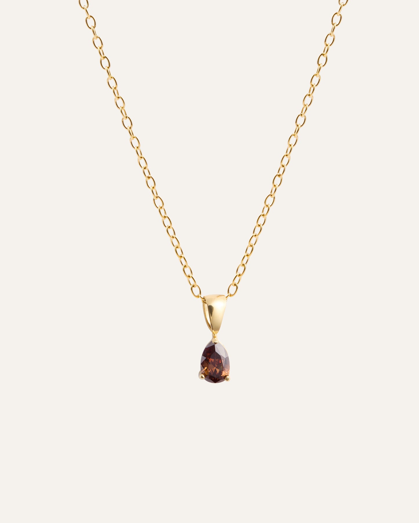 Belle Gold Necklace - Coffee