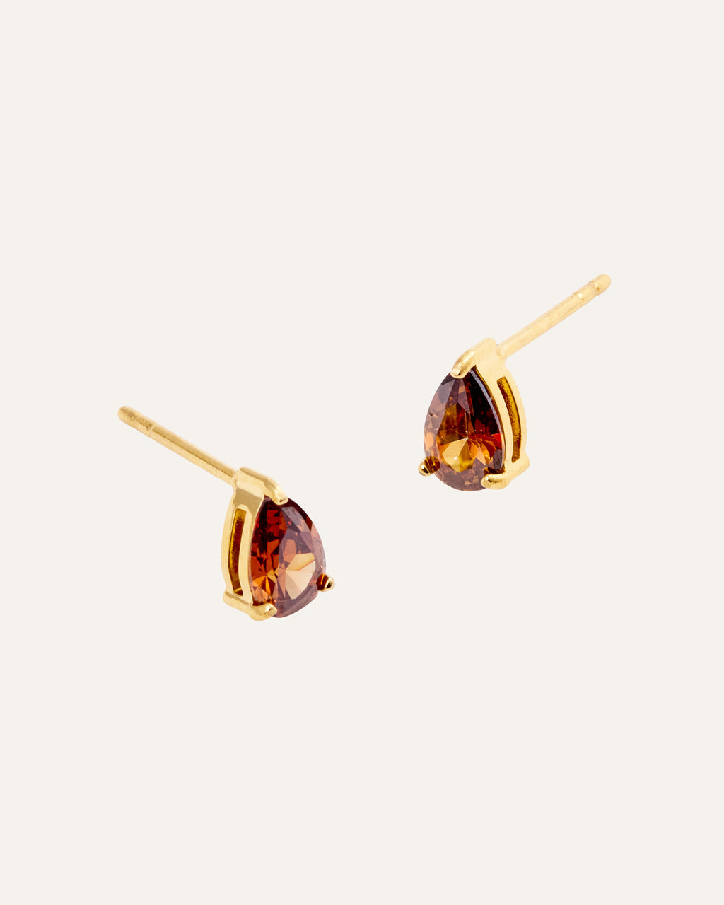 Belle Coffee Medium Stud Earrings