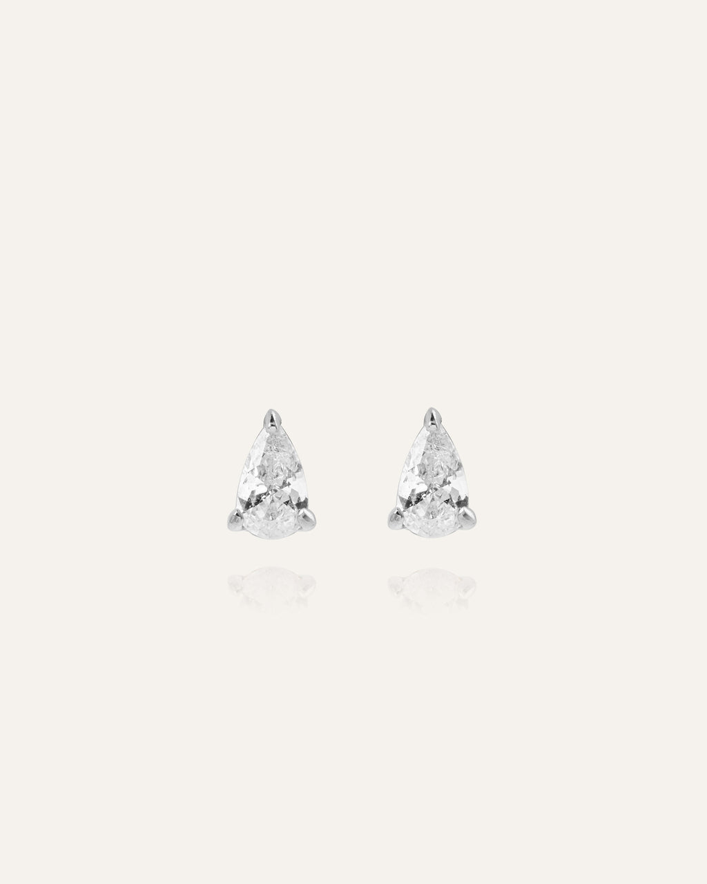 Belle White Small Studs