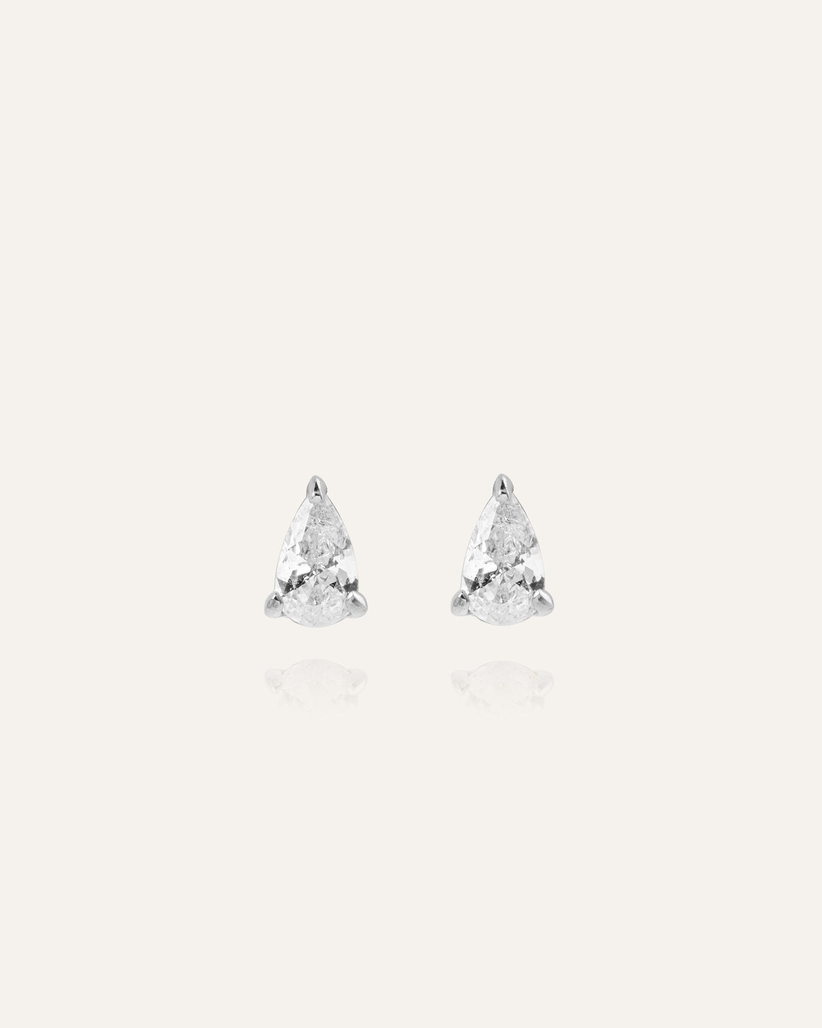 Belle White Small Studs