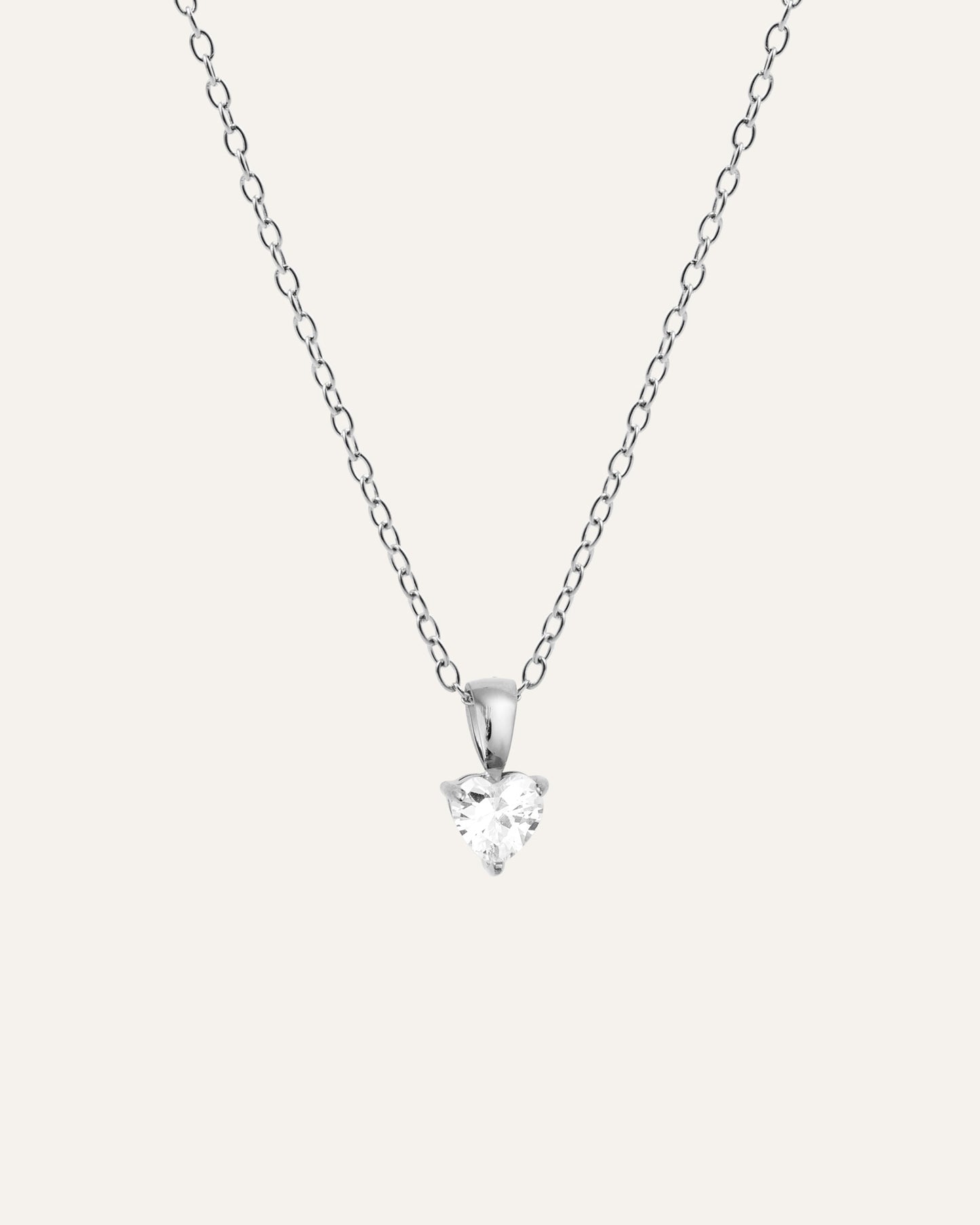 Bonne Silver Necklace - white