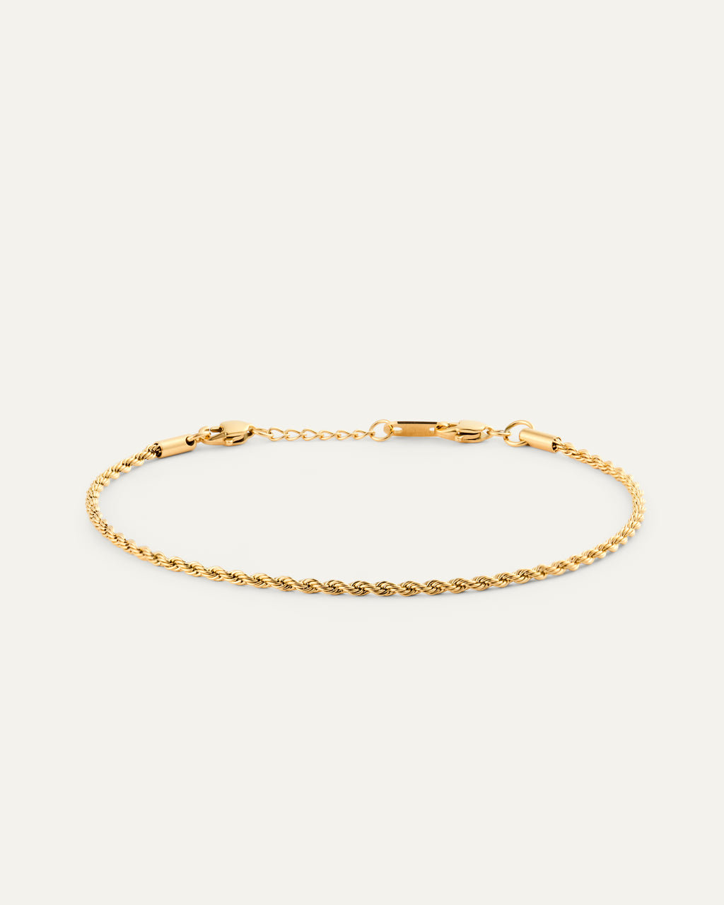 Dünnes Kordelarmband Gold