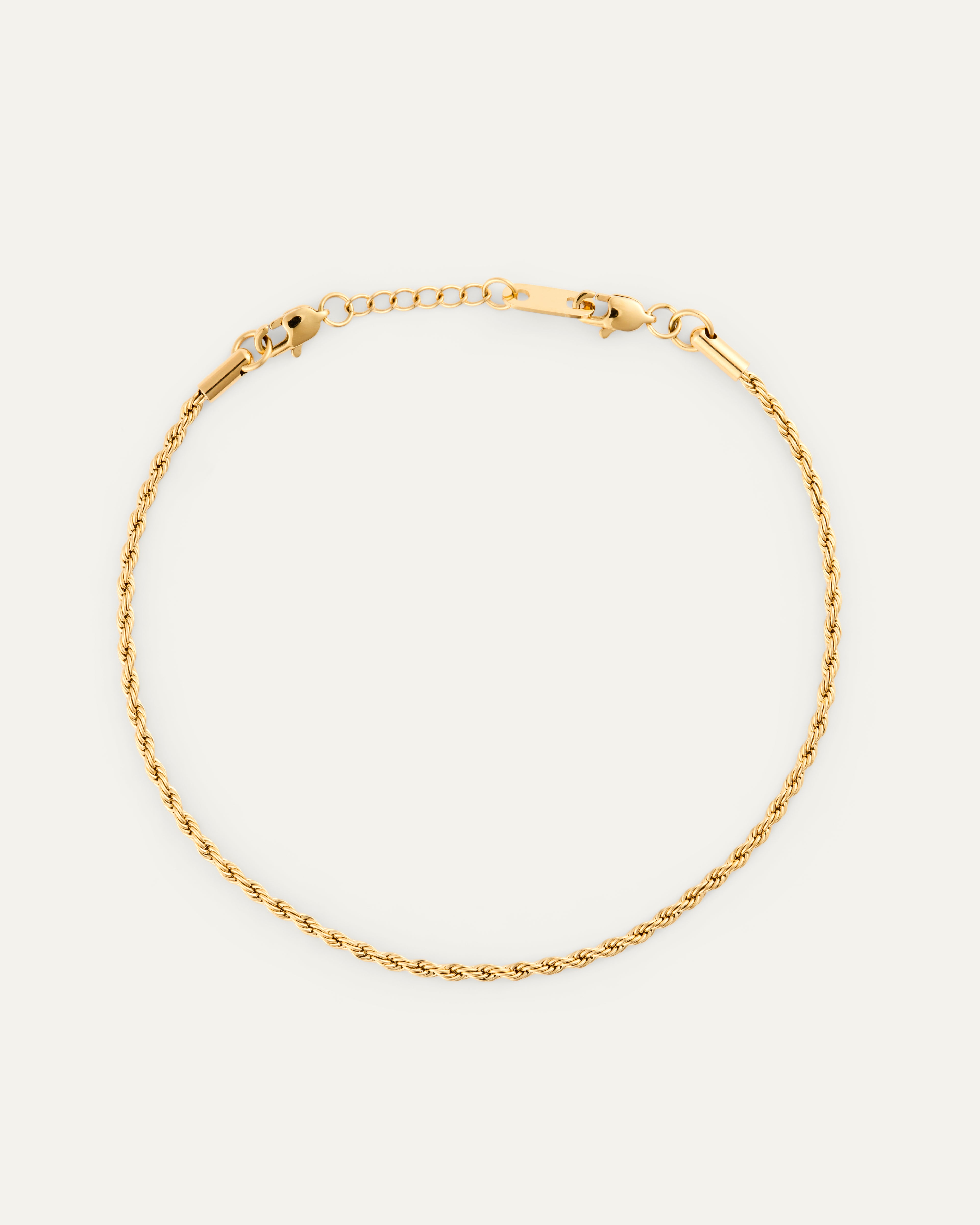 Dünnes Kordelarmband Gold
