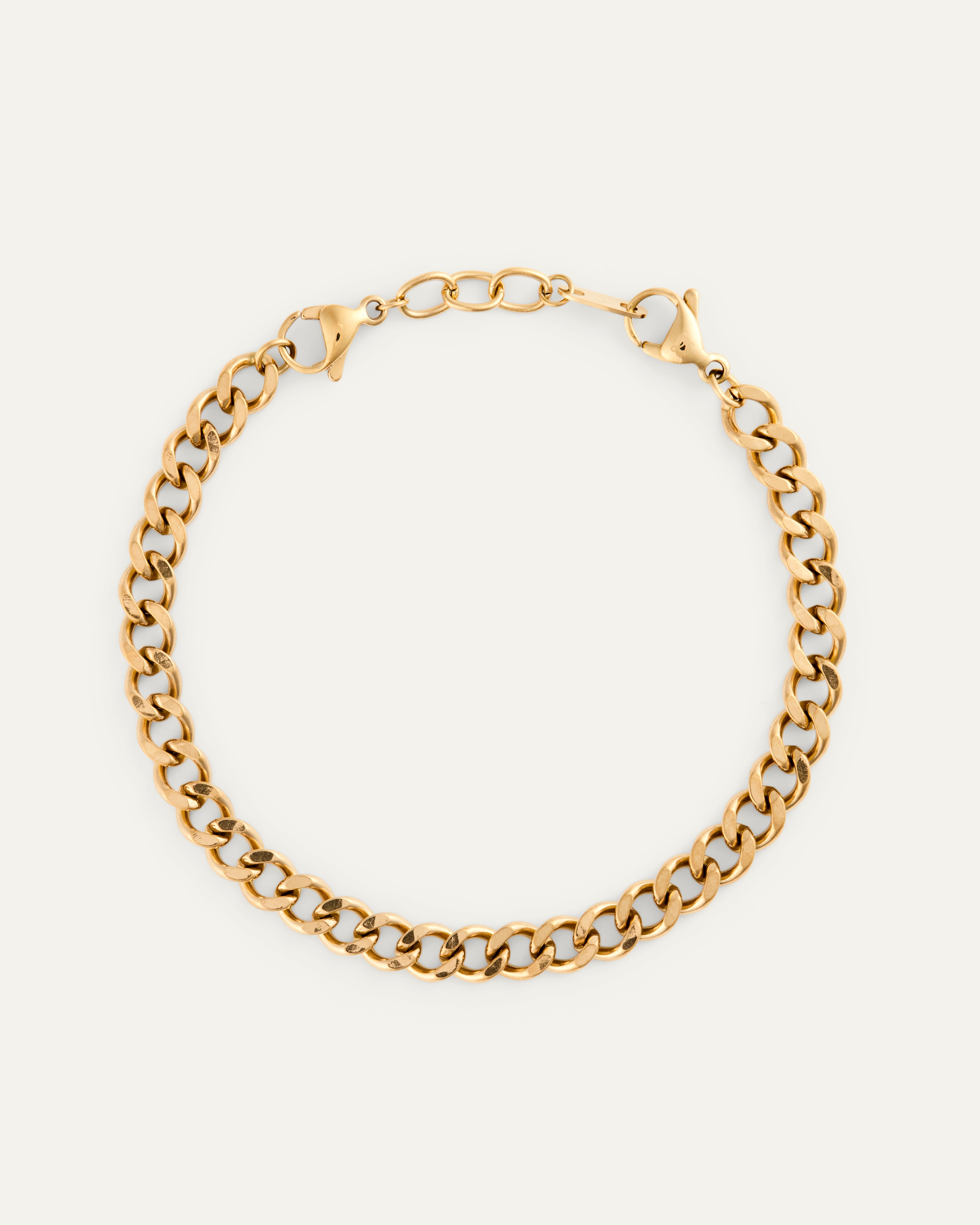 Panzerkettenarmband Gold