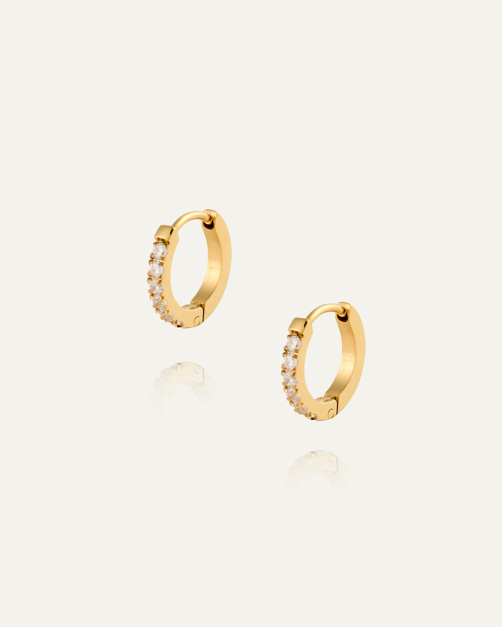Glänzende Gold Creolen