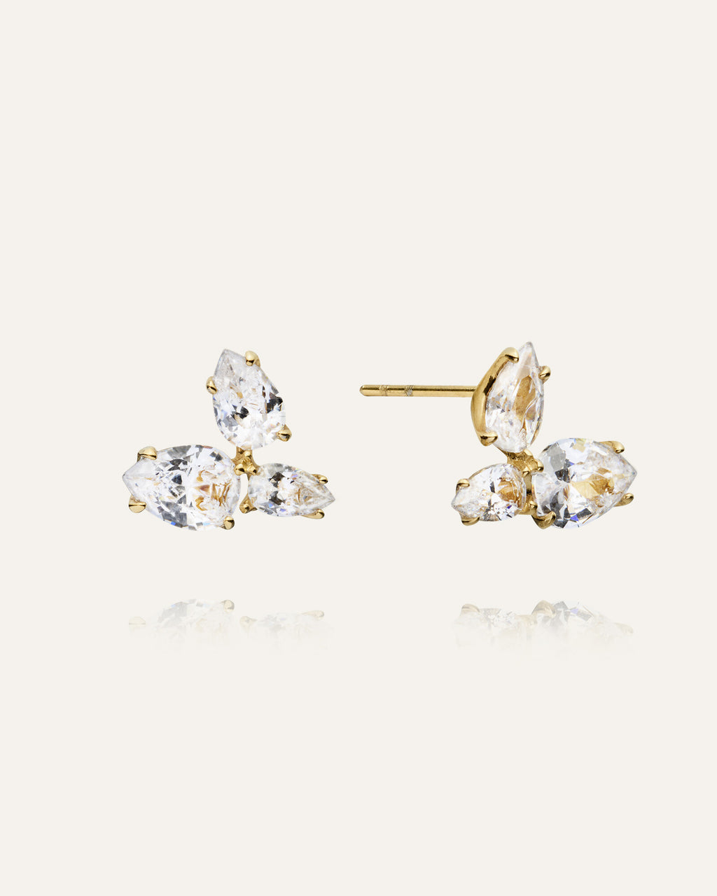Fleur Gold Studs