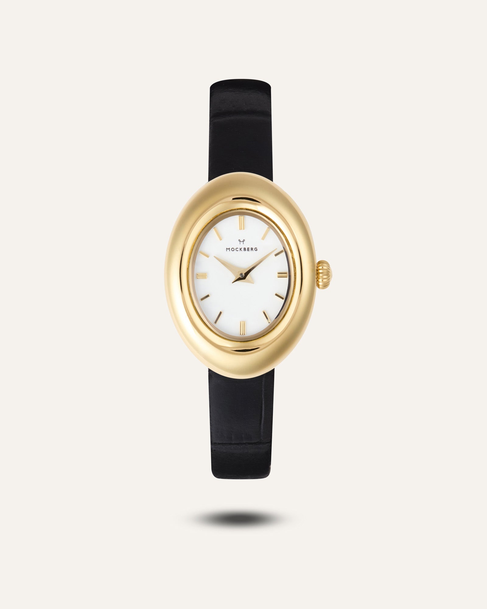 Belle ovale Uhr mit Lederarmband