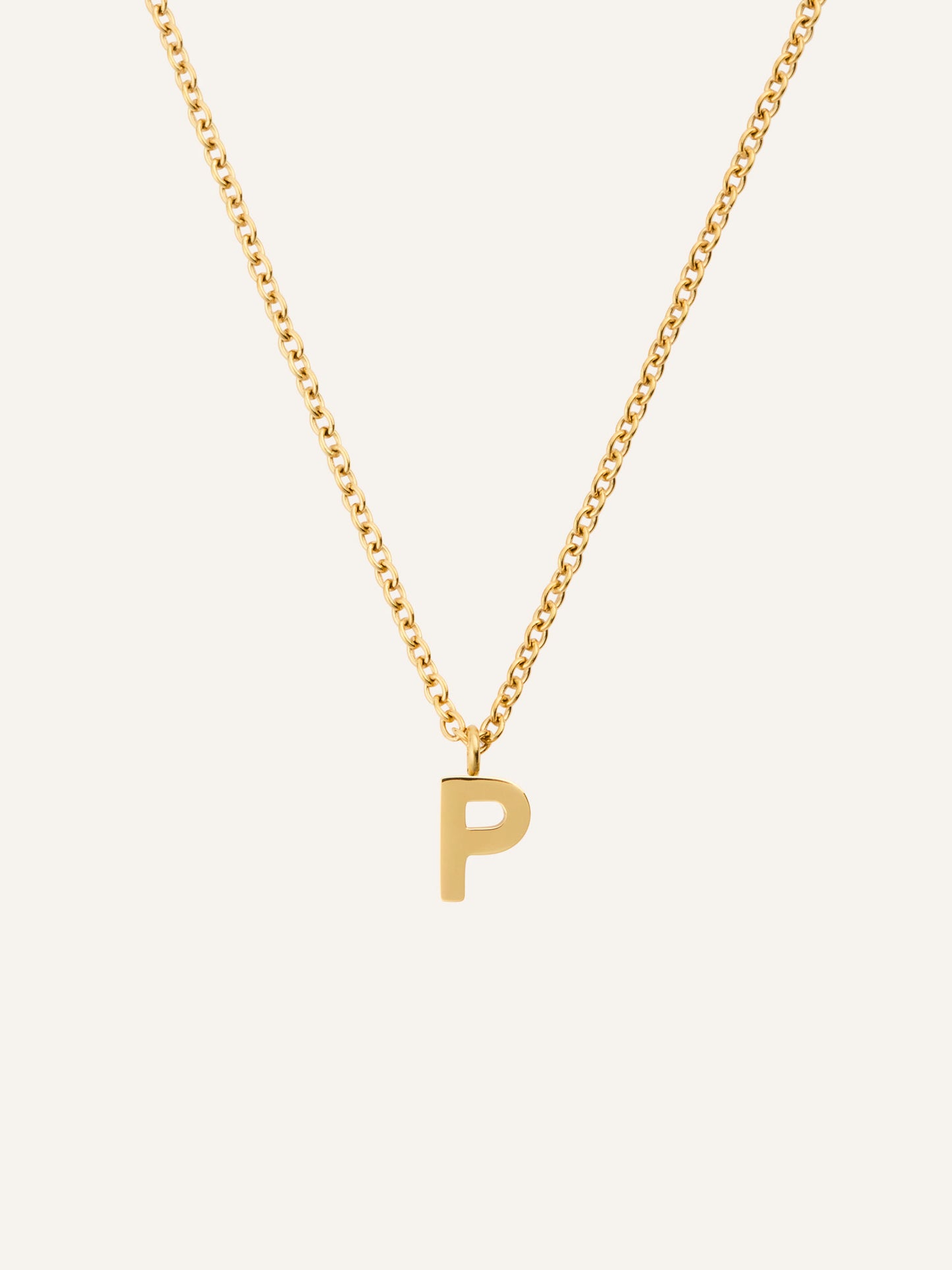 Petite Plain Letter Necklace