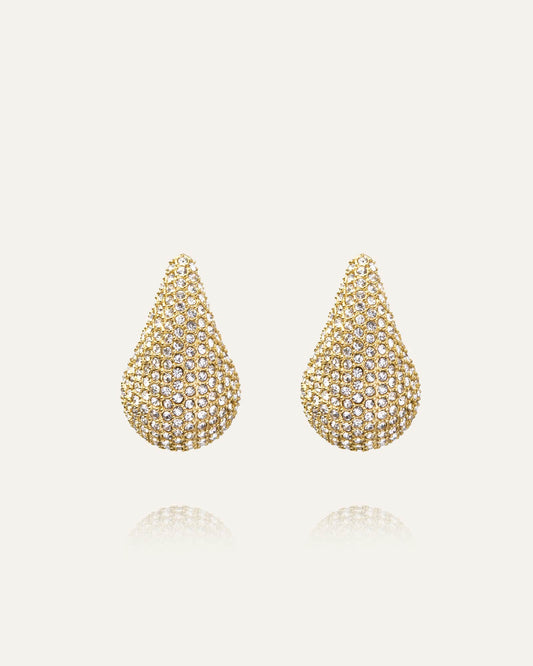 Pavé daring small gold dupe earring
