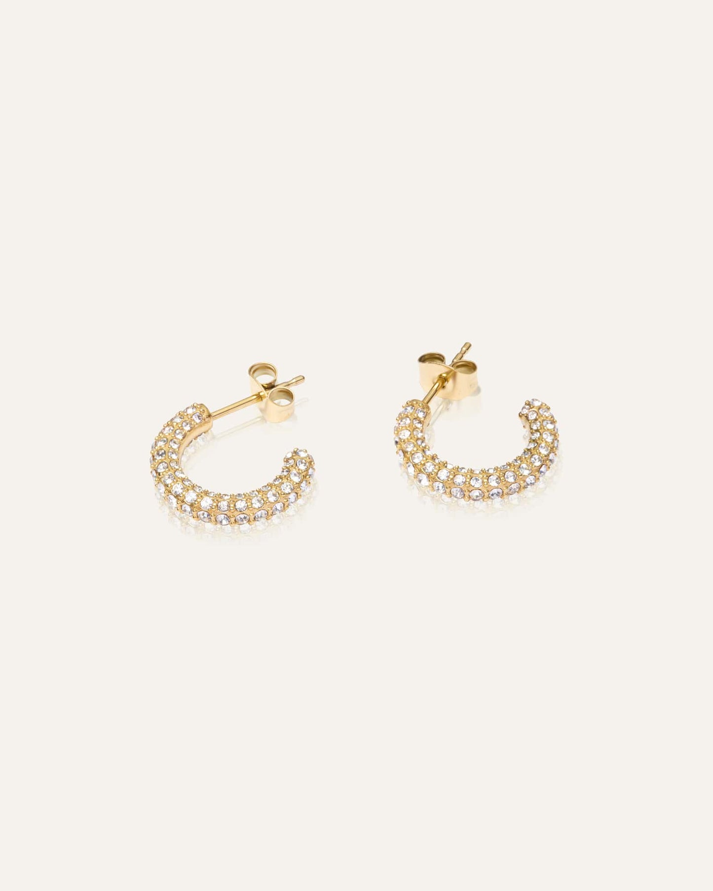 Pavé eternal medium gold earrings