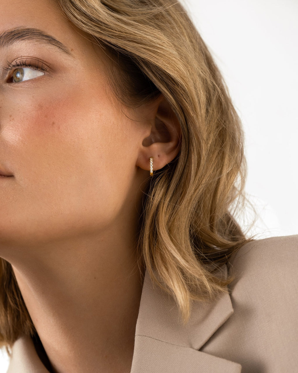 Glänzende Gold Creolen