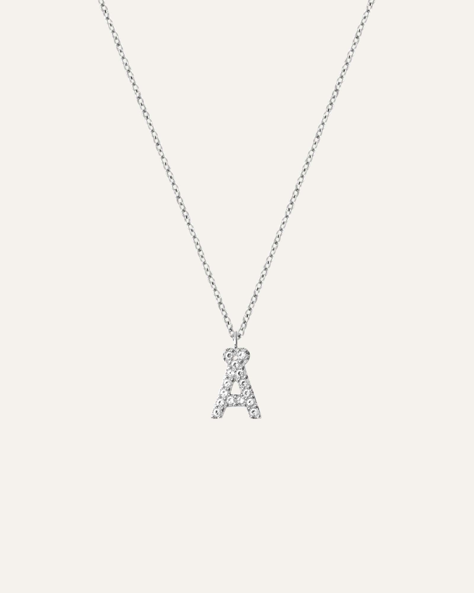 Petite Stone Letter Necklace