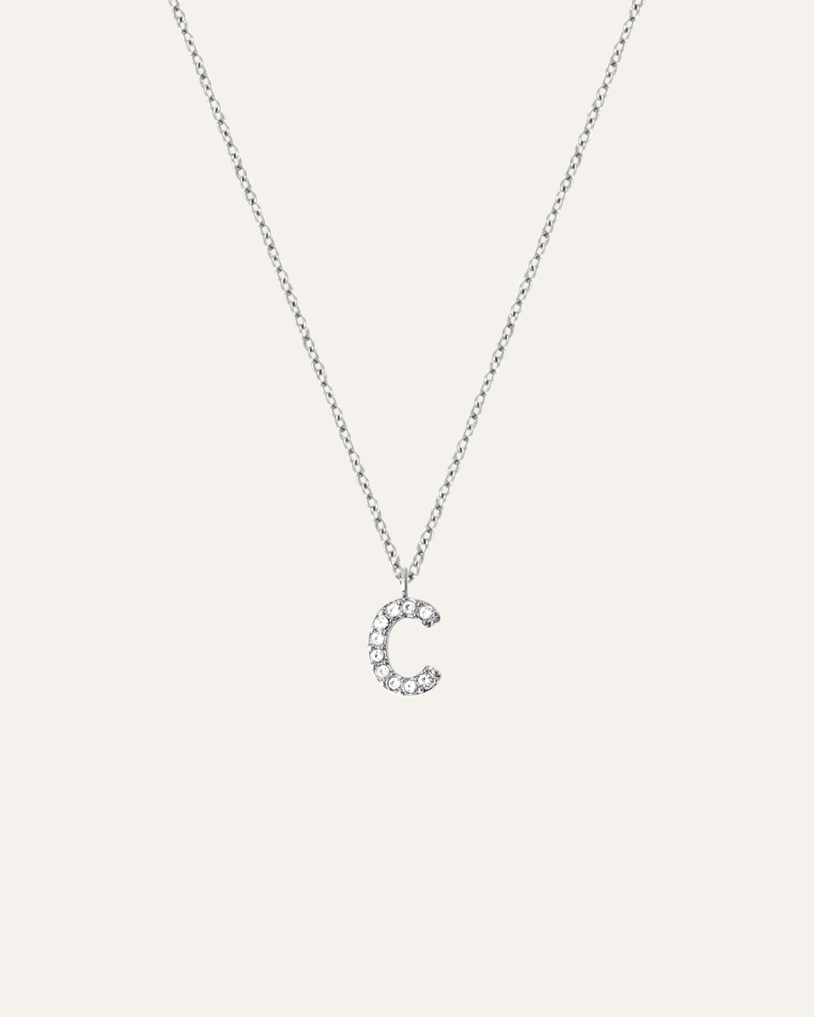 Petite Stone Letter Necklace