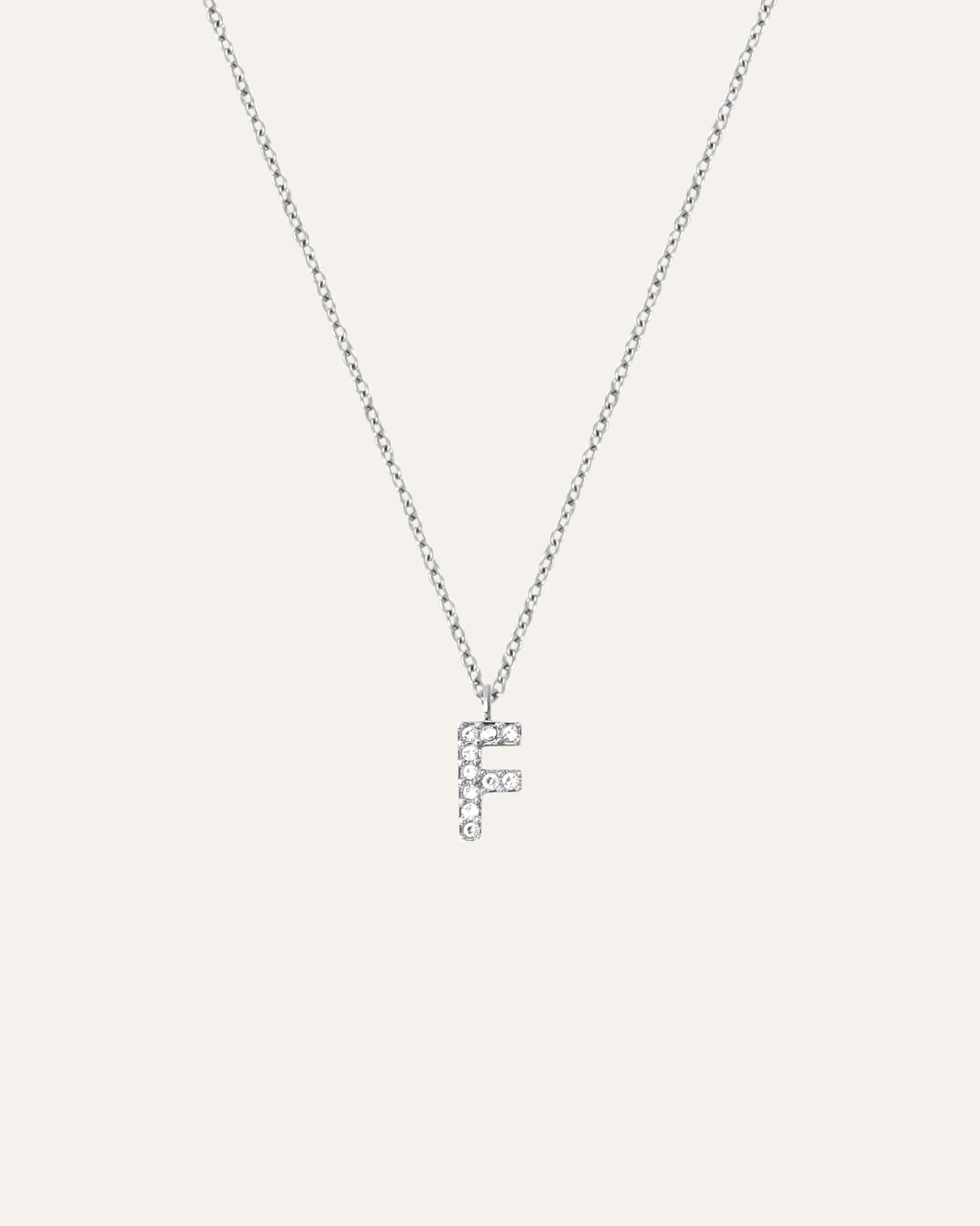 Petite Stone Letter Necklace
