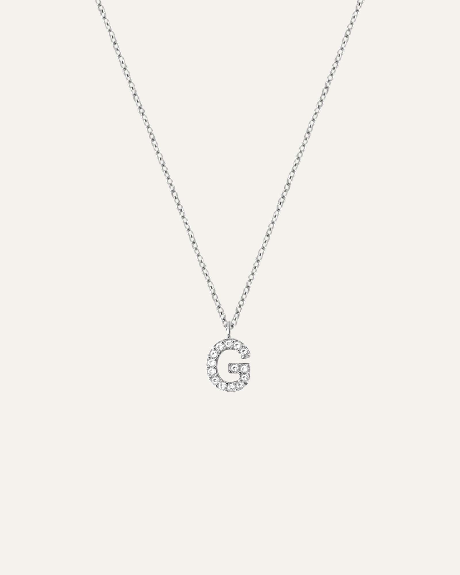 Petite Stone Letter Necklace