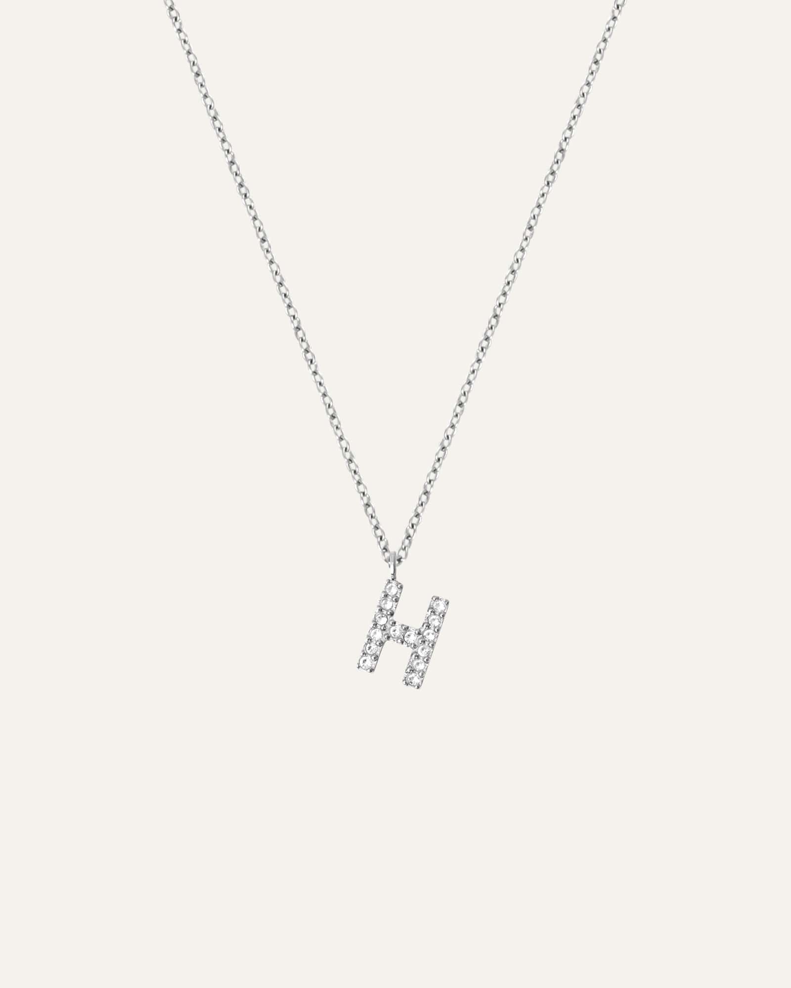 Petite Stone Letter Necklace