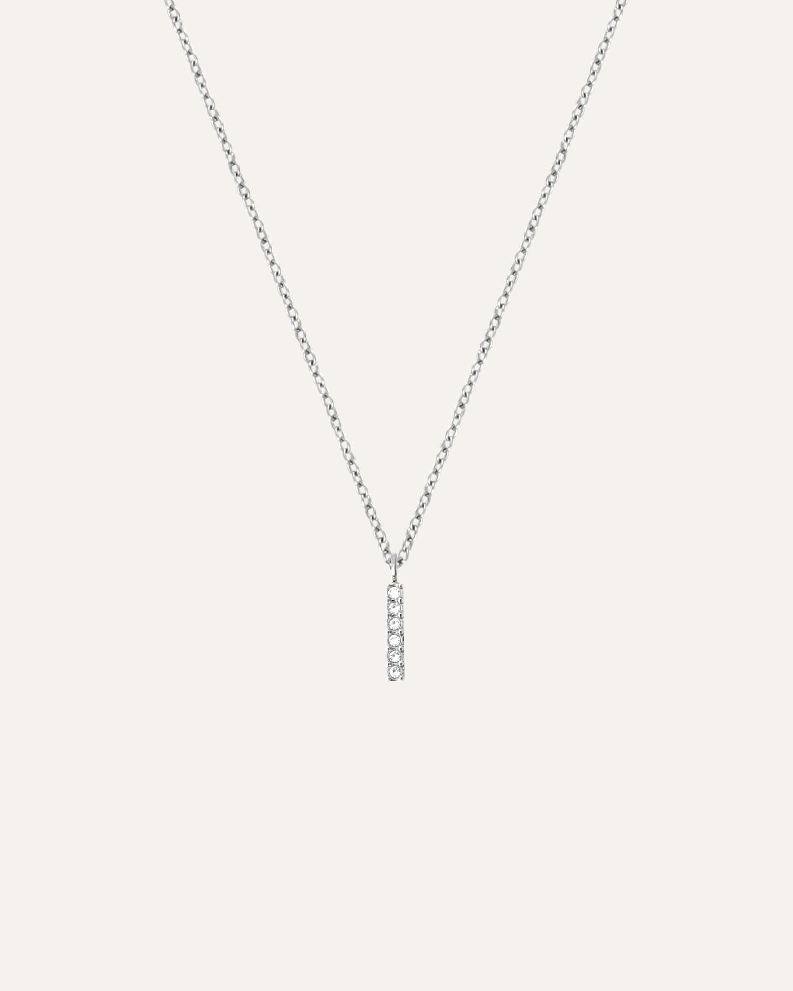 Petite Stone Letter Necklace