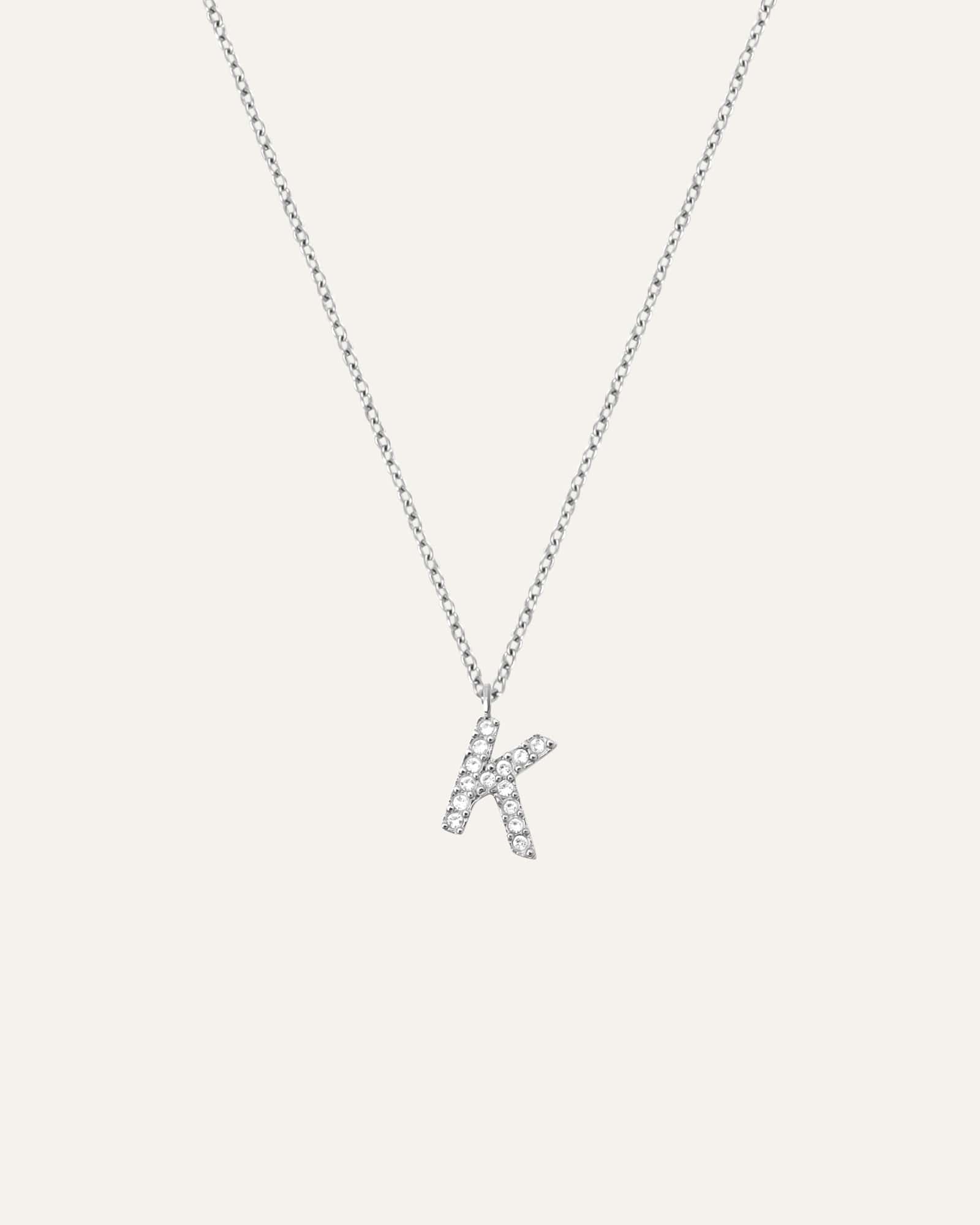 Petite Stone Letter Necklace