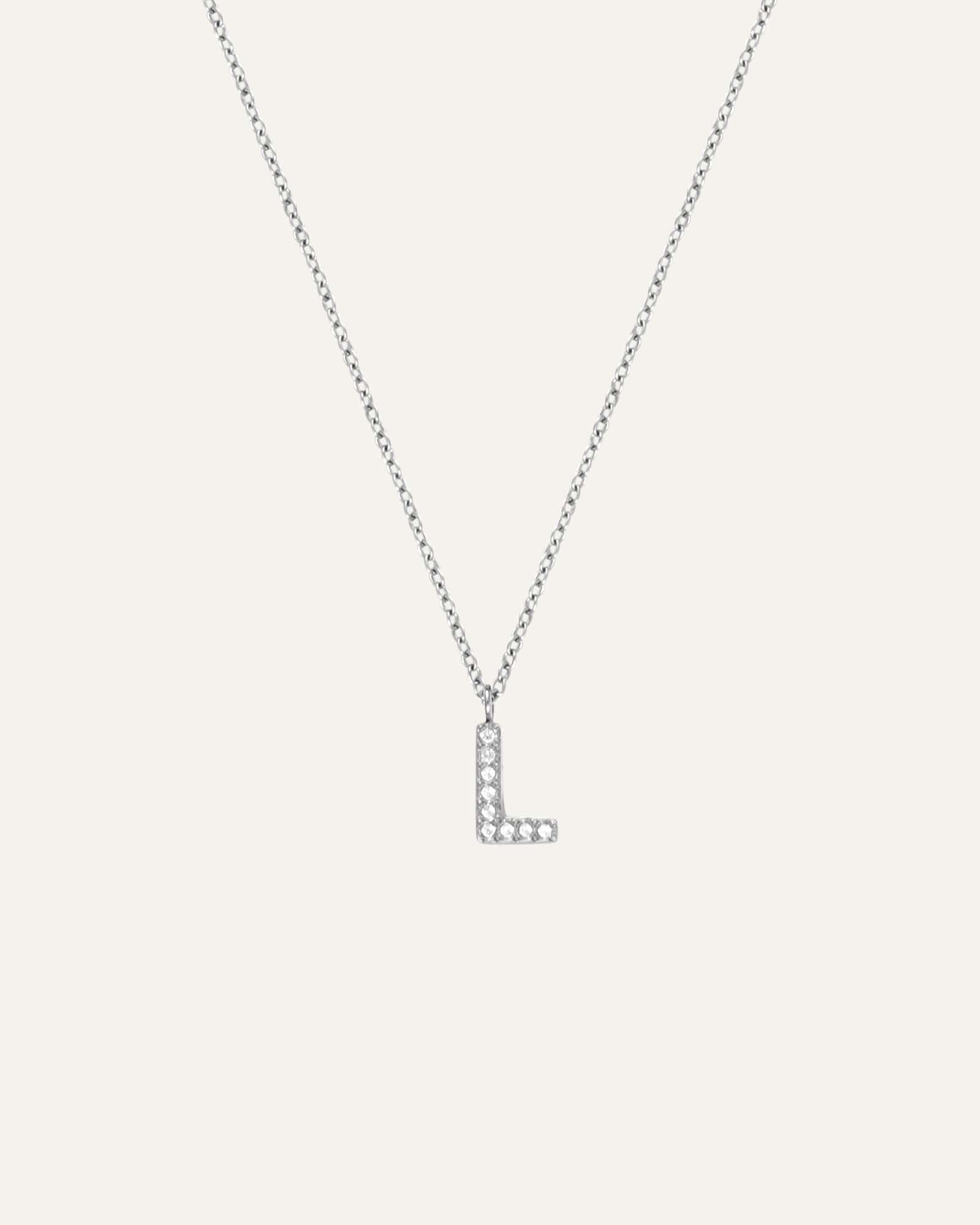 Petite Stone Letter Necklace