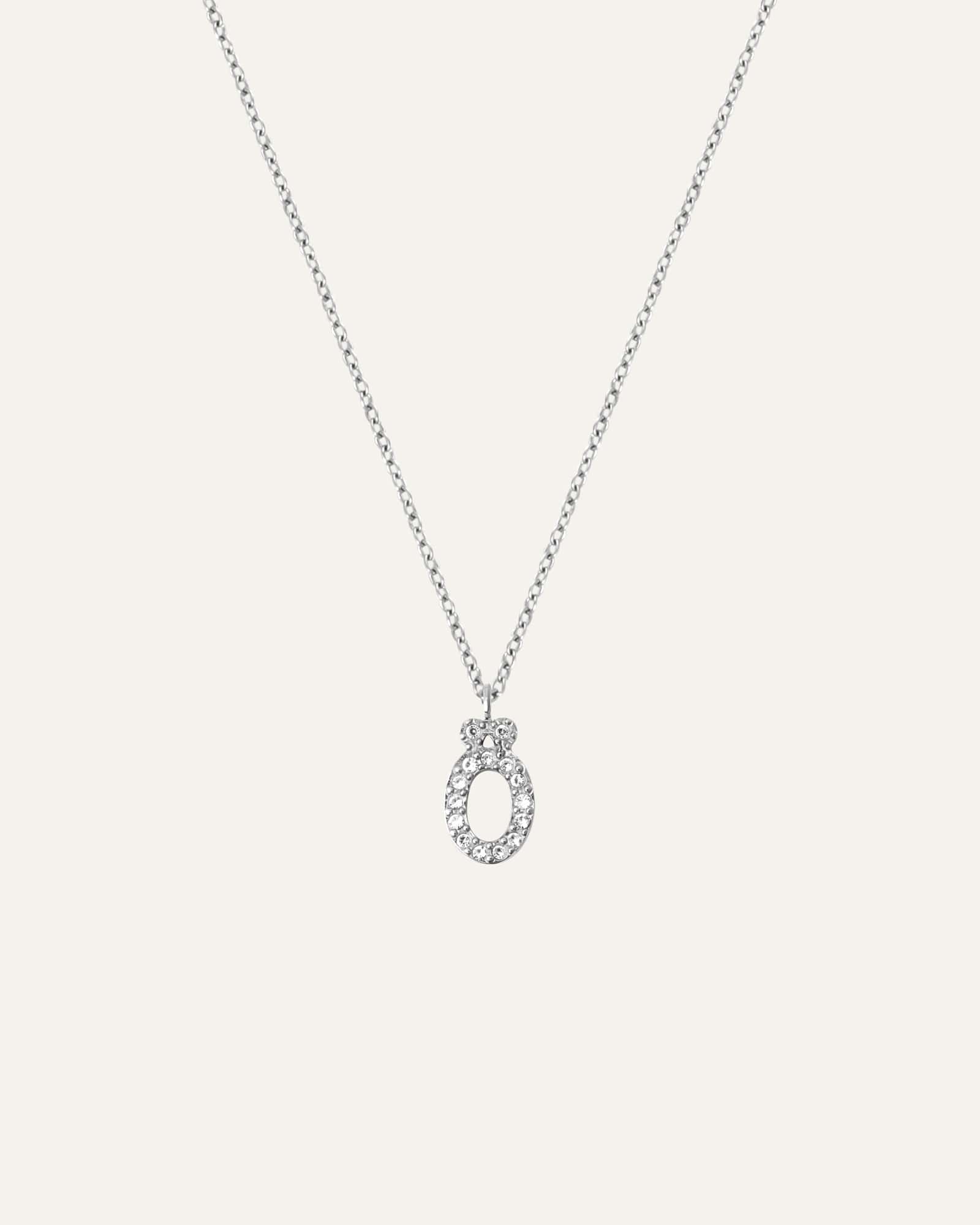 Petite Stone Letter Necklace