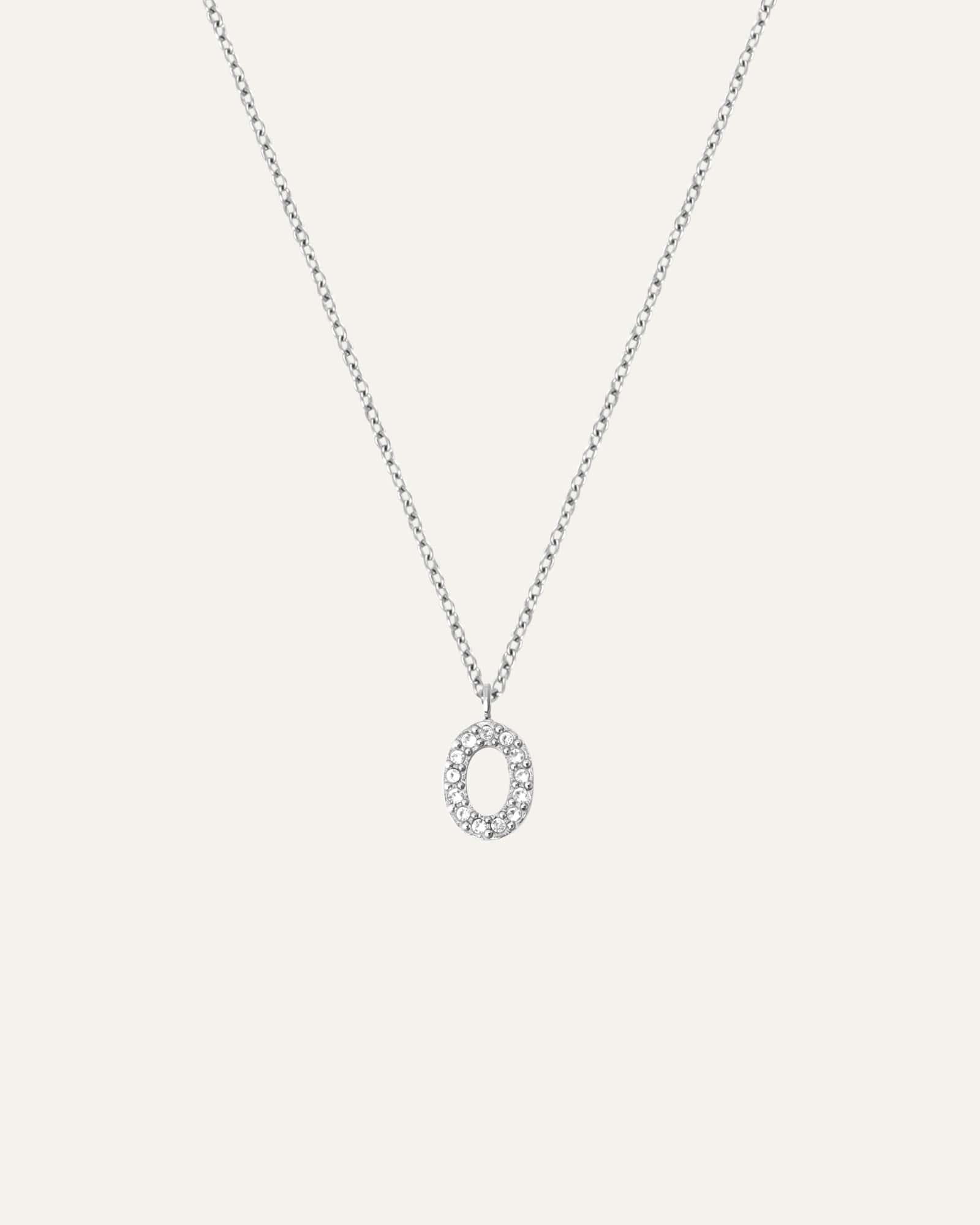 Petite Stone Letter Necklace