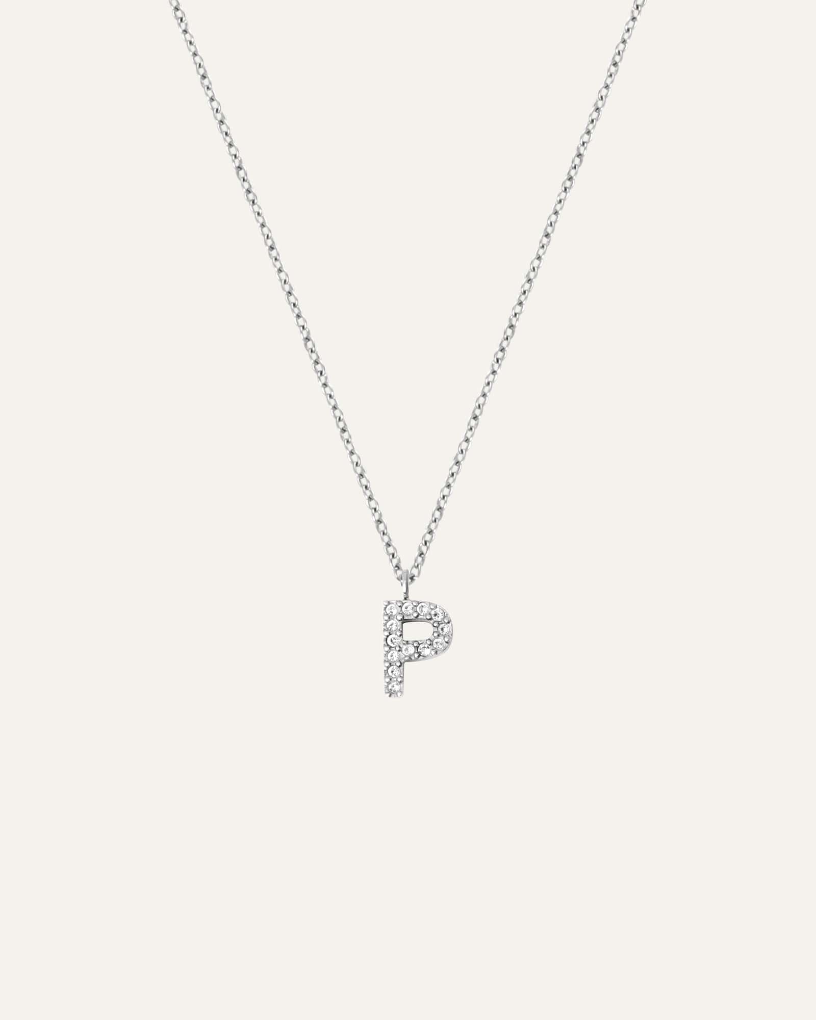 Petite Stone Letter Necklace