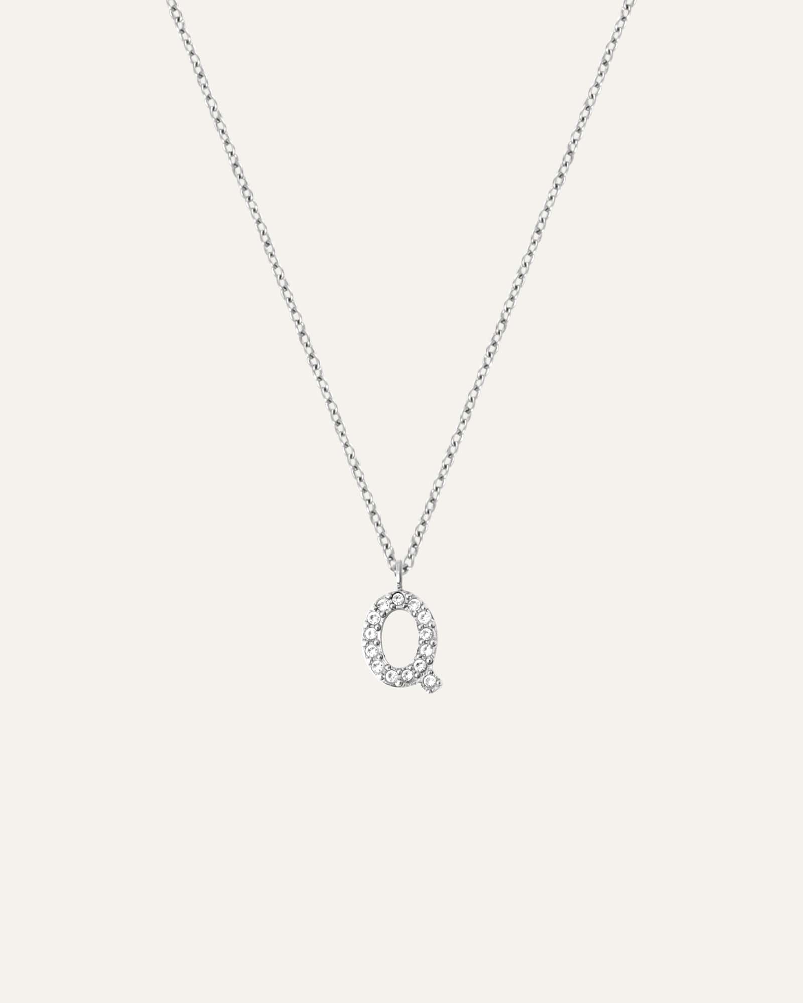 Petite Stone Letter Necklace