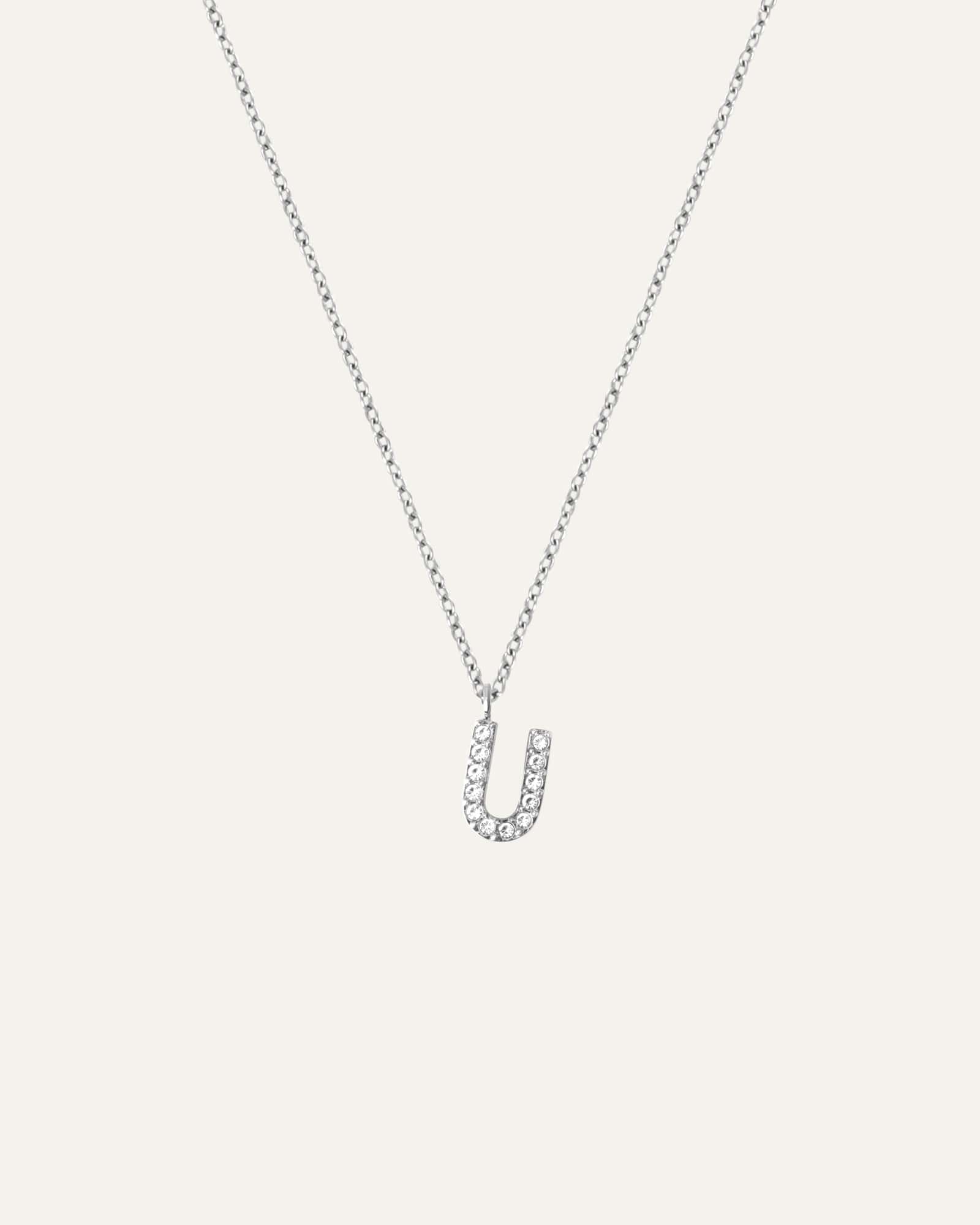 Petite Stone Letter Necklace