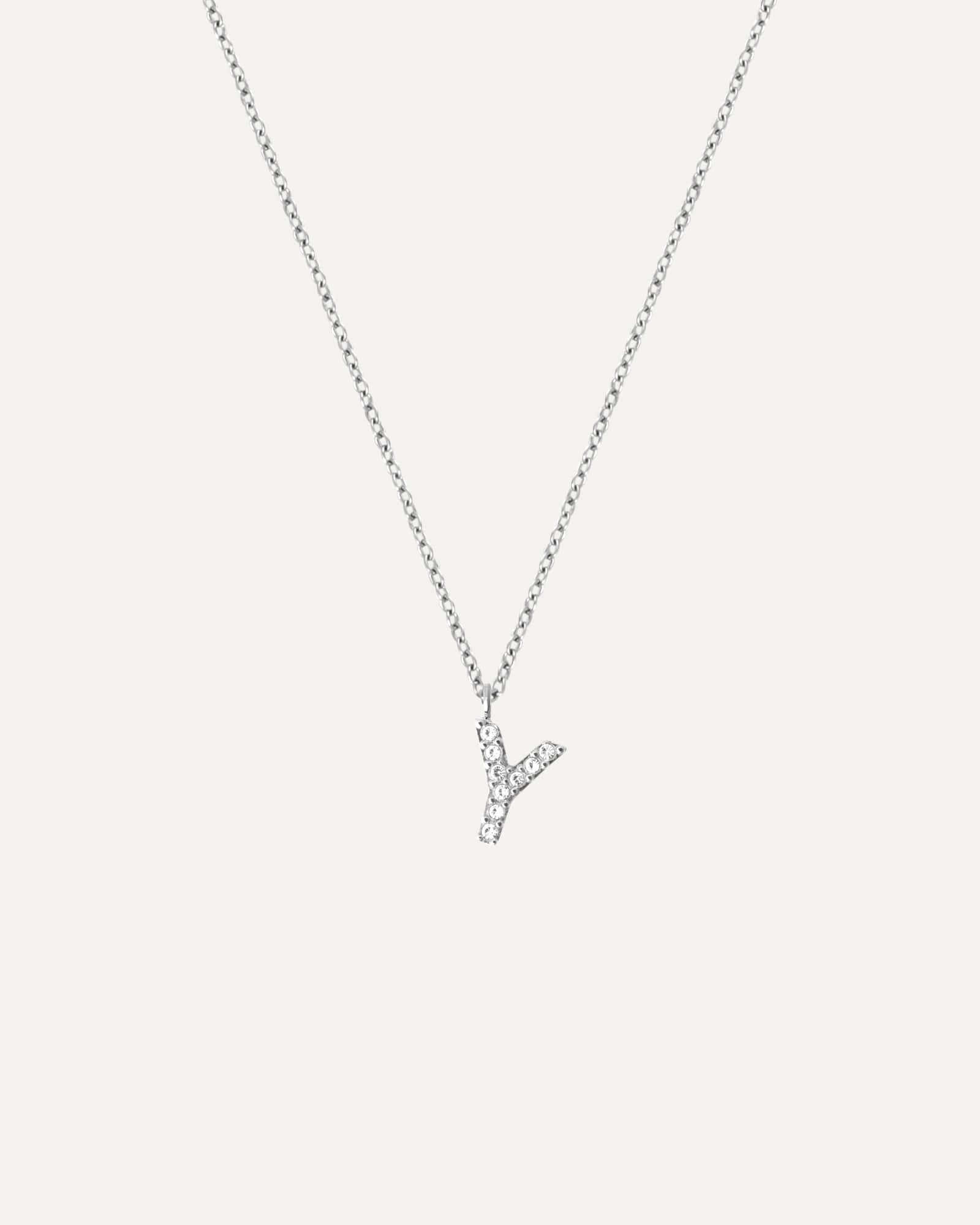 Petite Stone Letter Necklace