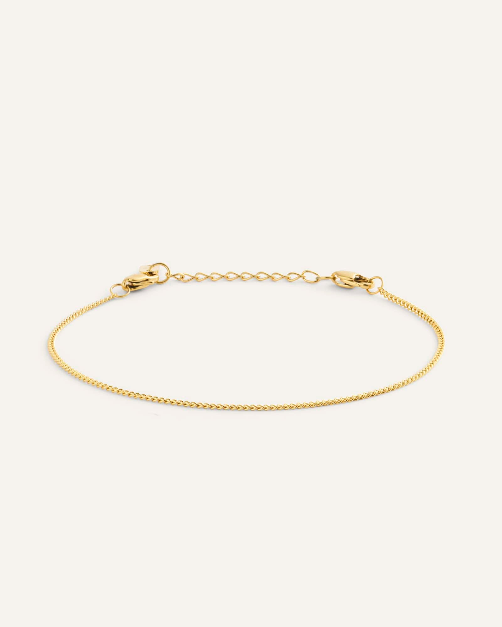 Thin Curb Chain Bracelet