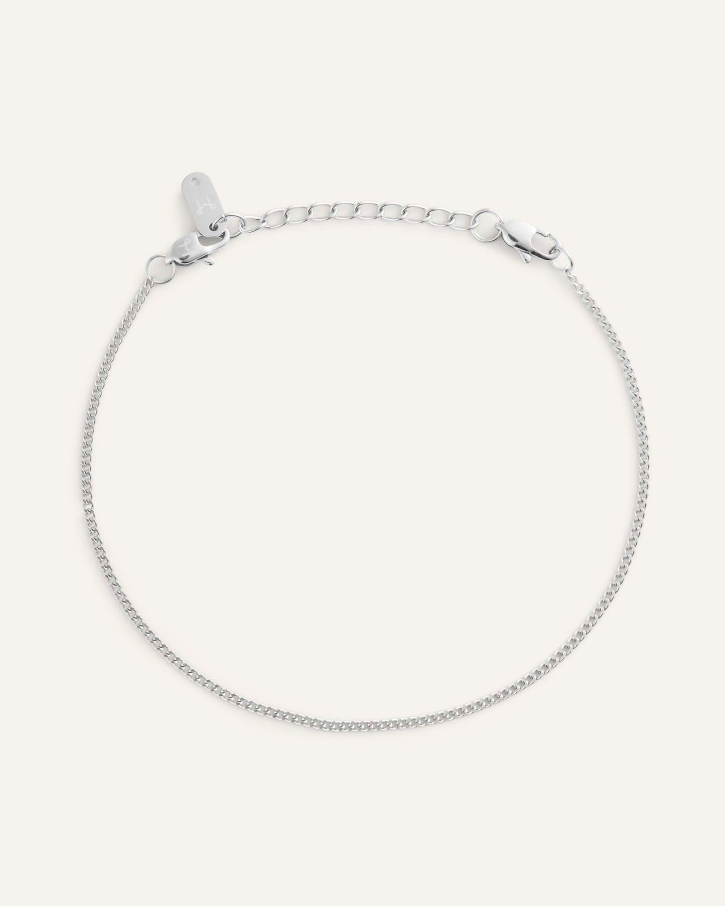 Thin Curb Chain Steel Bracelet