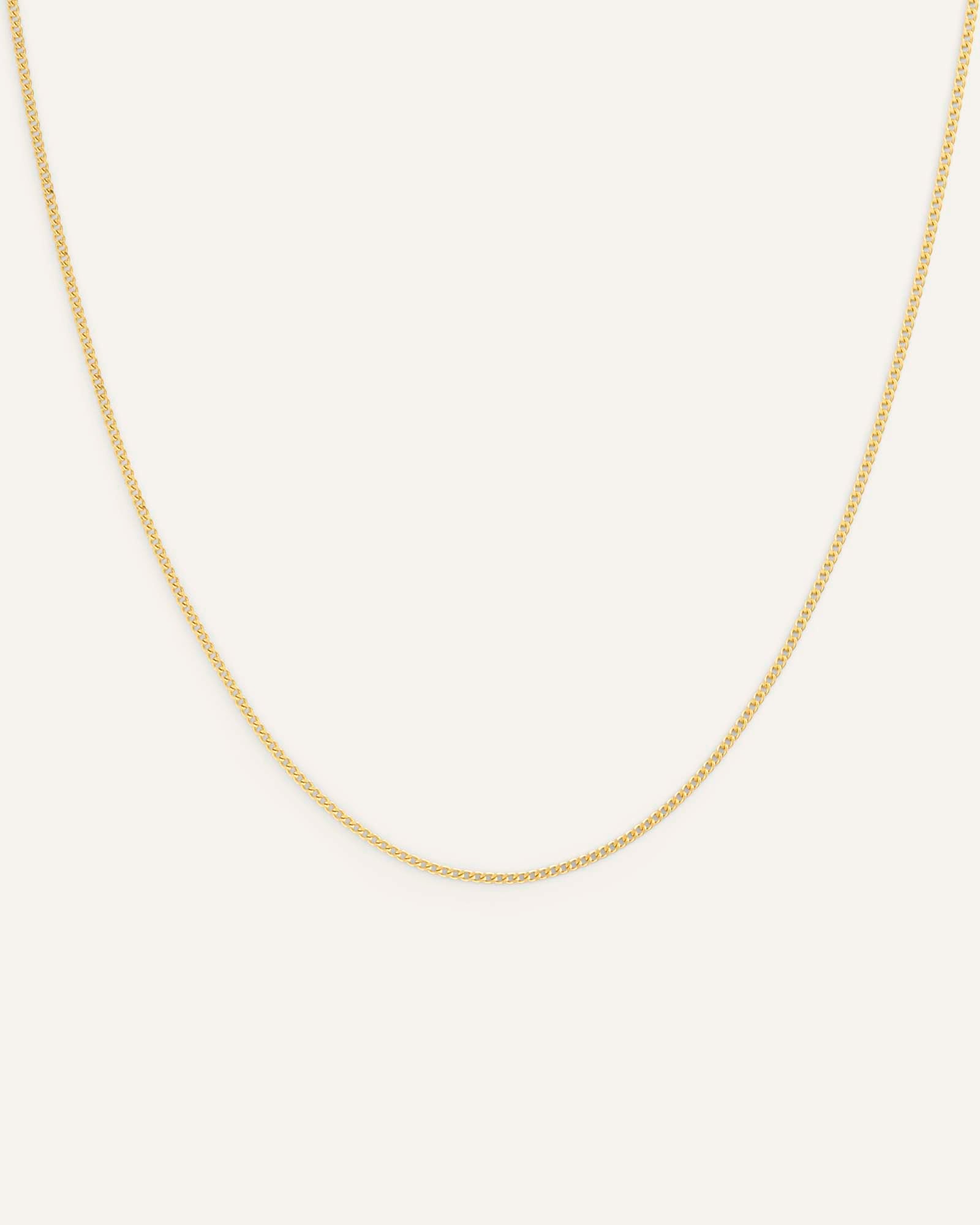Thin Curb Chain Necklace