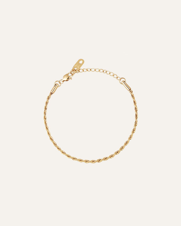 Thin Rope Bracelet Gold