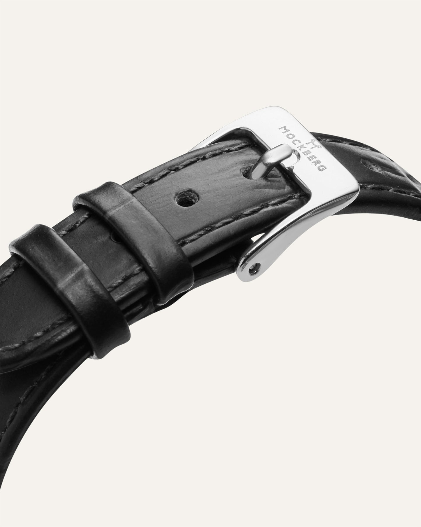 Strap Timeless Black Leather Silver + sprint