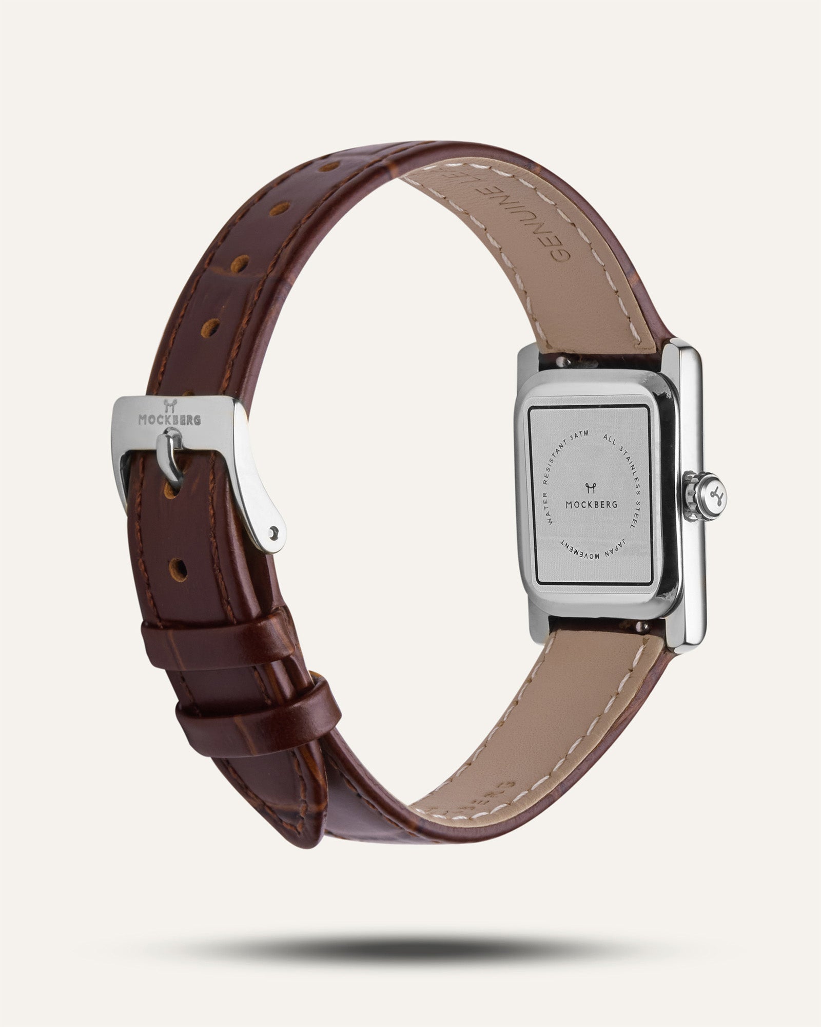 Zeitlose Uhr mit braunem Lederarmband