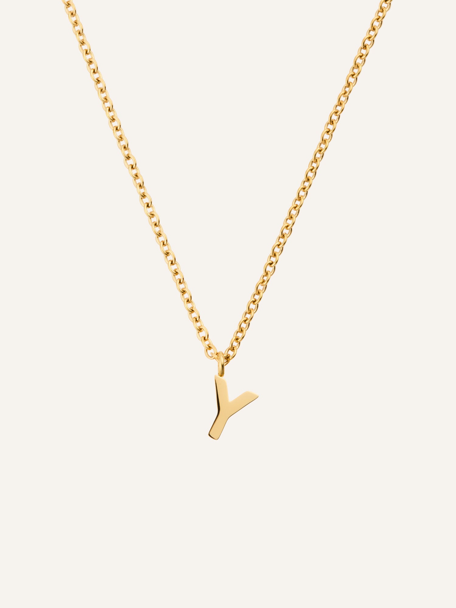 Petite Plain Letter Necklace