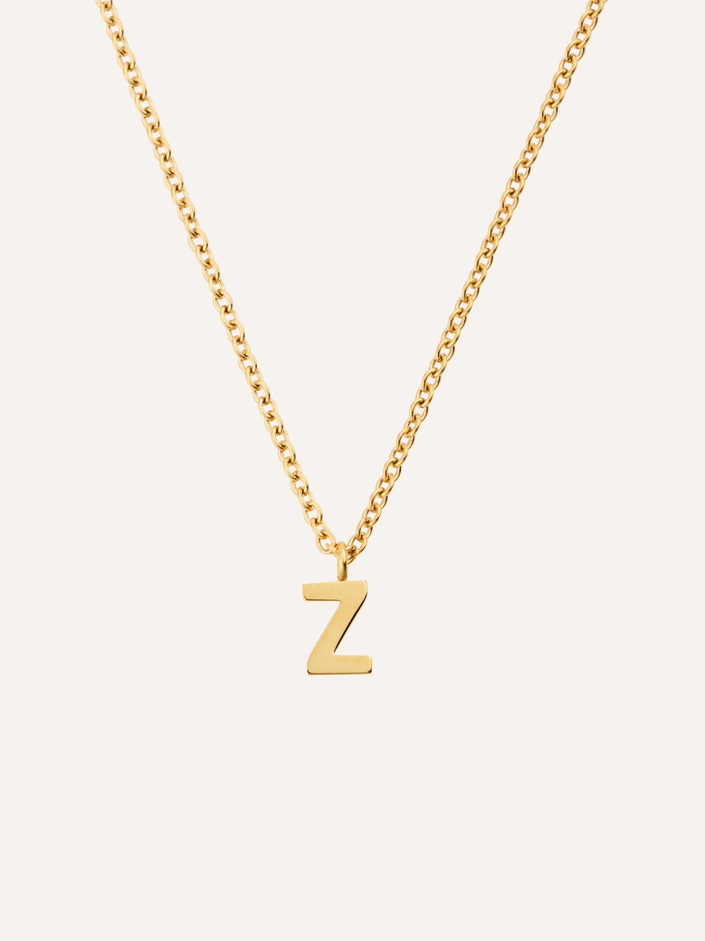 Petite Plain Letter Necklace