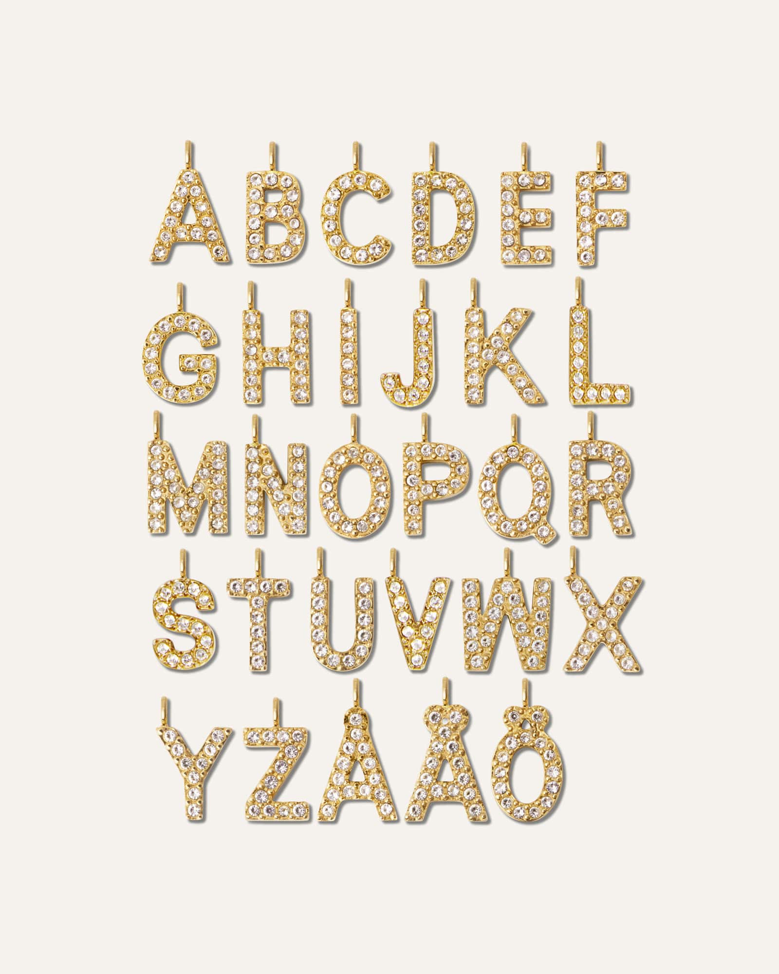 Petite Stone Letter Necklace