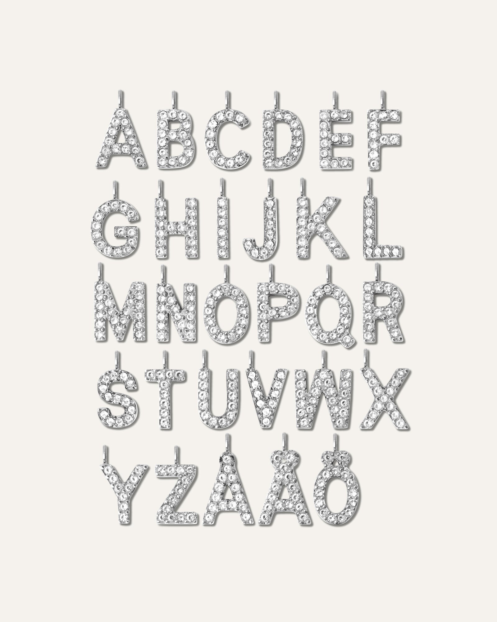 Petite Stone Letter Necklace